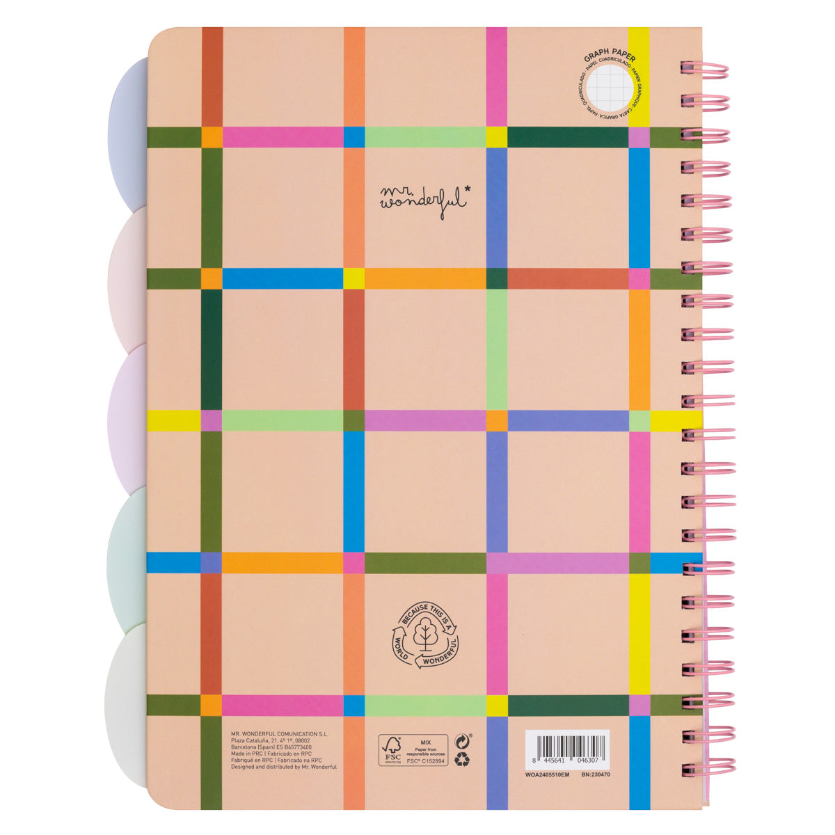 Cuaderno A4 con separadores desplegables con pestañas - Dreaming, creating, shining.