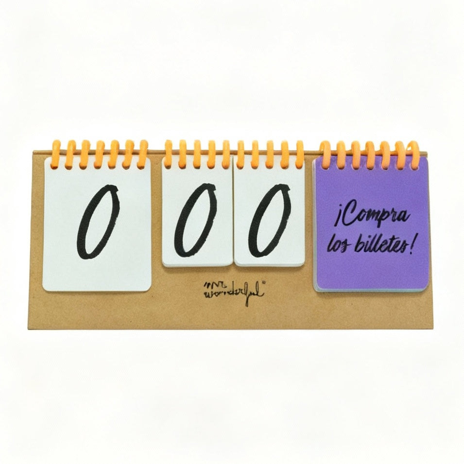 Calendario de sobremesa para cuenta atrás de viaje Mr. Wonderful