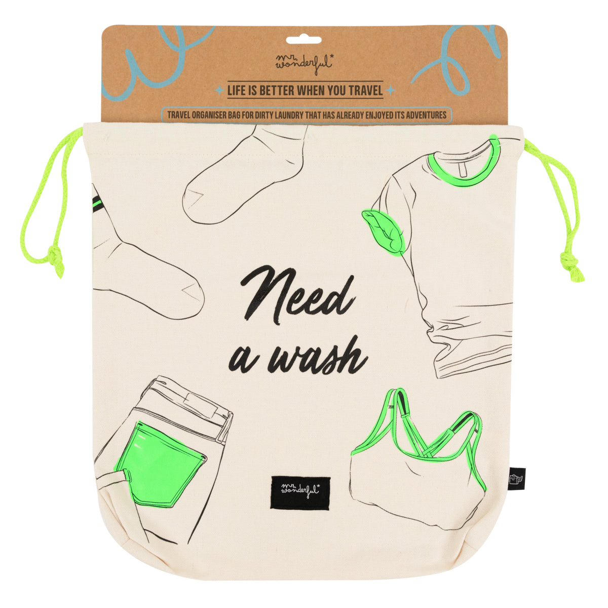 Bolsa organizadora de viagem para roupa suja - Necessário lavar 