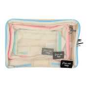 Set de 3 bolsas organizadoras de viaje para equipaje con mensaje Mr. Wonderful - Dress code: happy