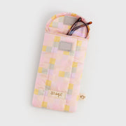 Funda de gafas de tela acolchada Mr. Wonderful - Cuadrados multicolor