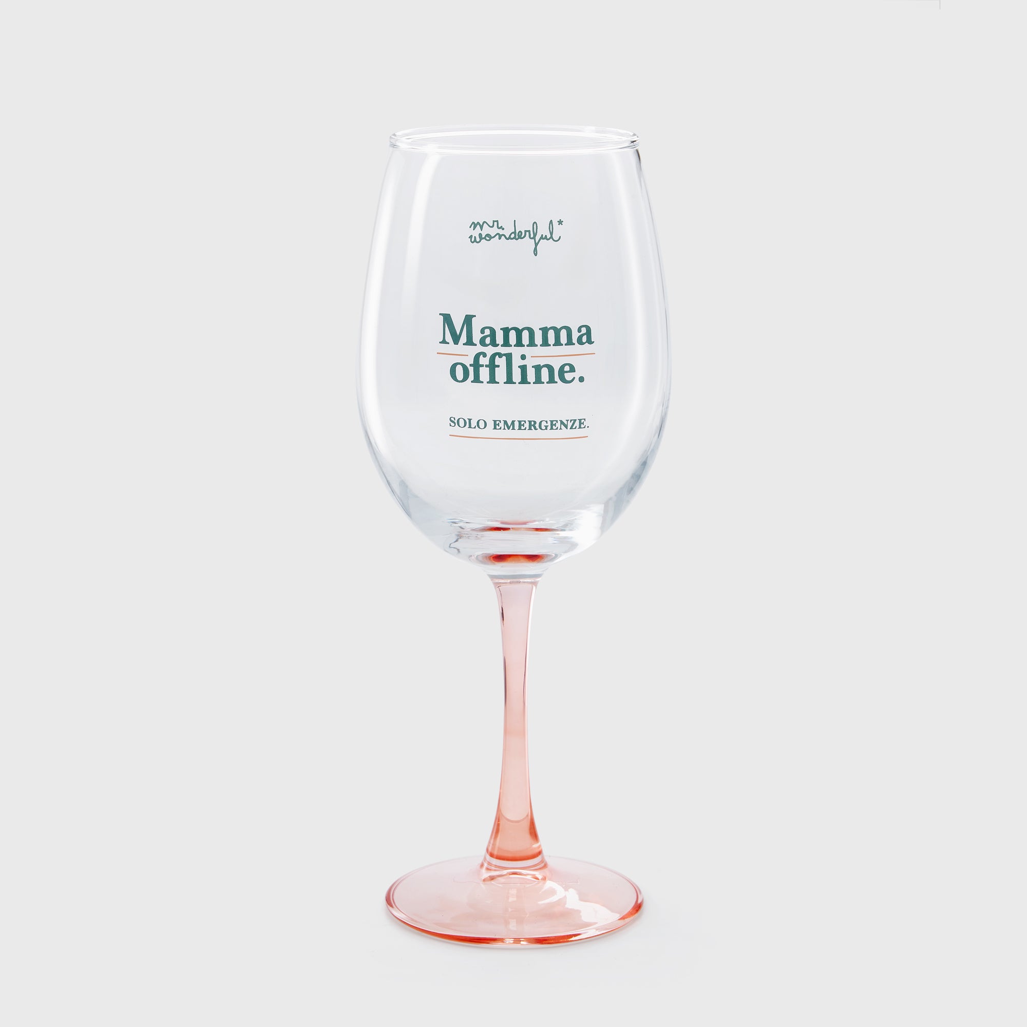 Calice da vino - Mamma offline. Solo emergenze.