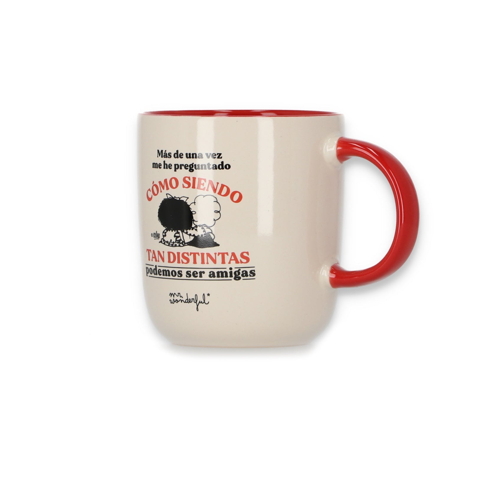 Taza Mafalda y Mr. Wonderful, tazas para regalar a amigas