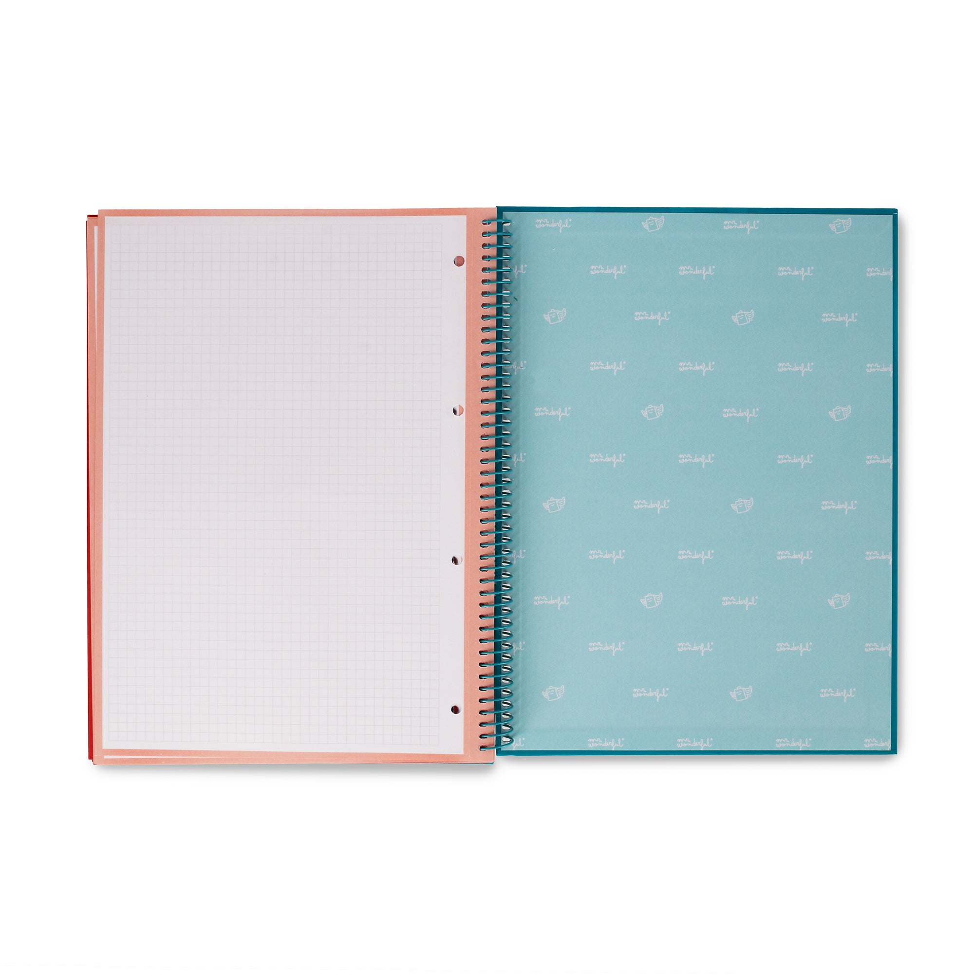 Libreta A4 turquesa 120 hojas - Cuadriculada y microperforada