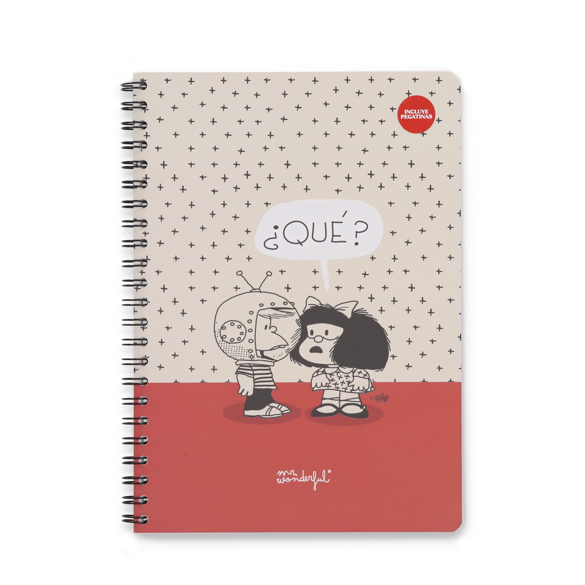 Calendrier De Bureau 2026 Mr Wonderful Avec Mafalda | Design Joyeux, Autocollants Inclus | Organisation Fun Pour école, Bureau, Maison - Certifié FSC