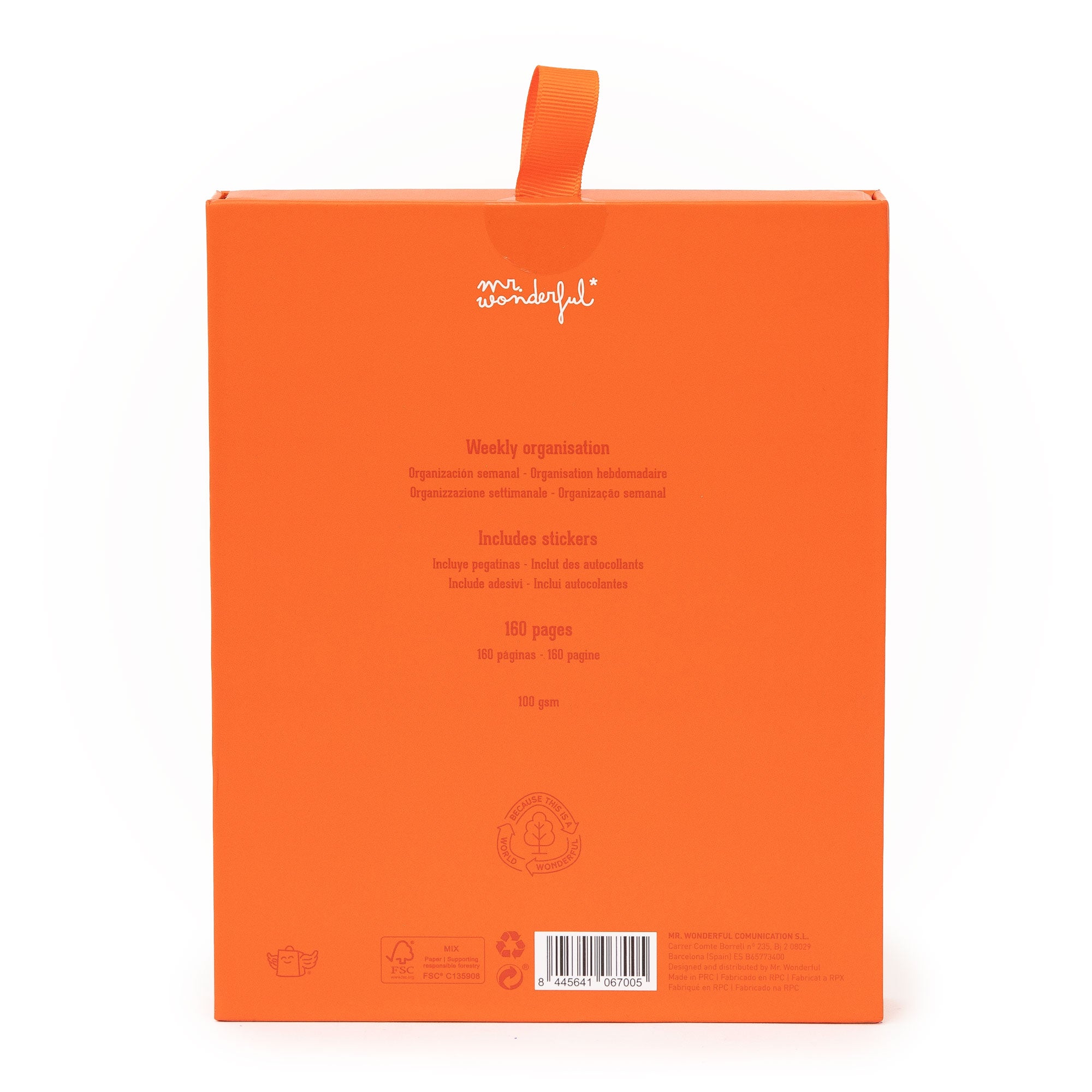 Agenda Pocket 2026 Semanal pequeña - Naranja