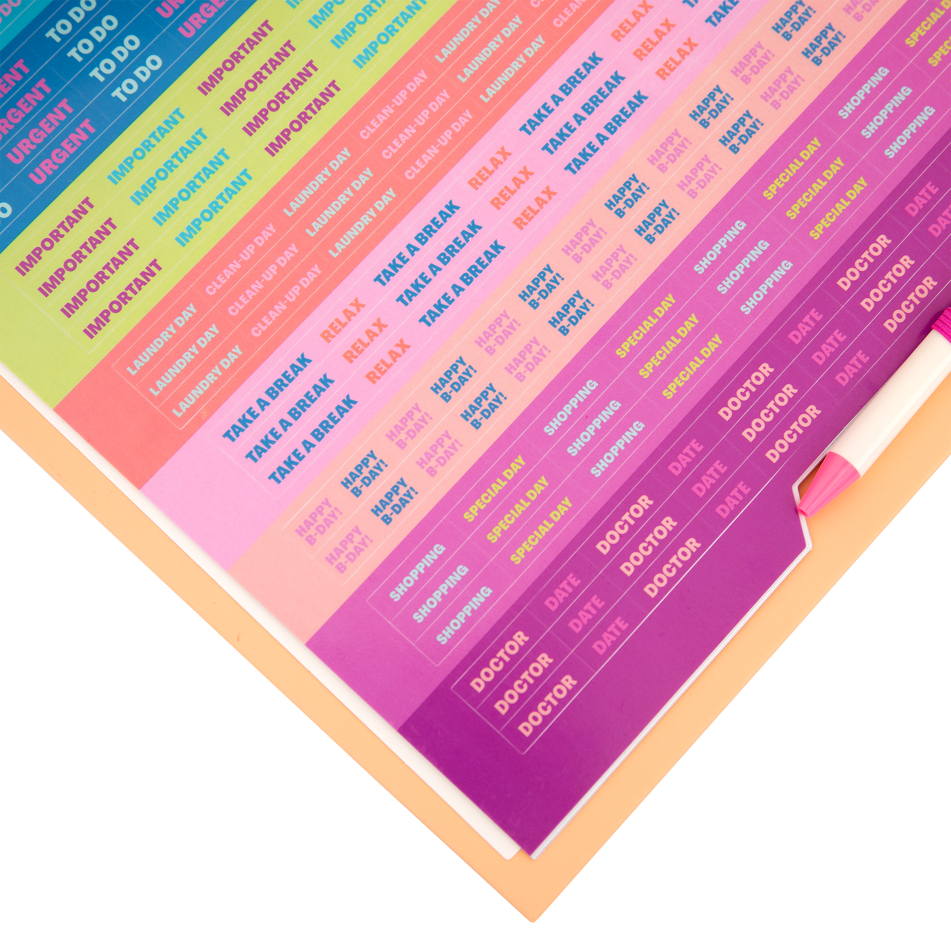 Calendario 2026 magnético y de pared con pegatinas de Mr. Wonderful