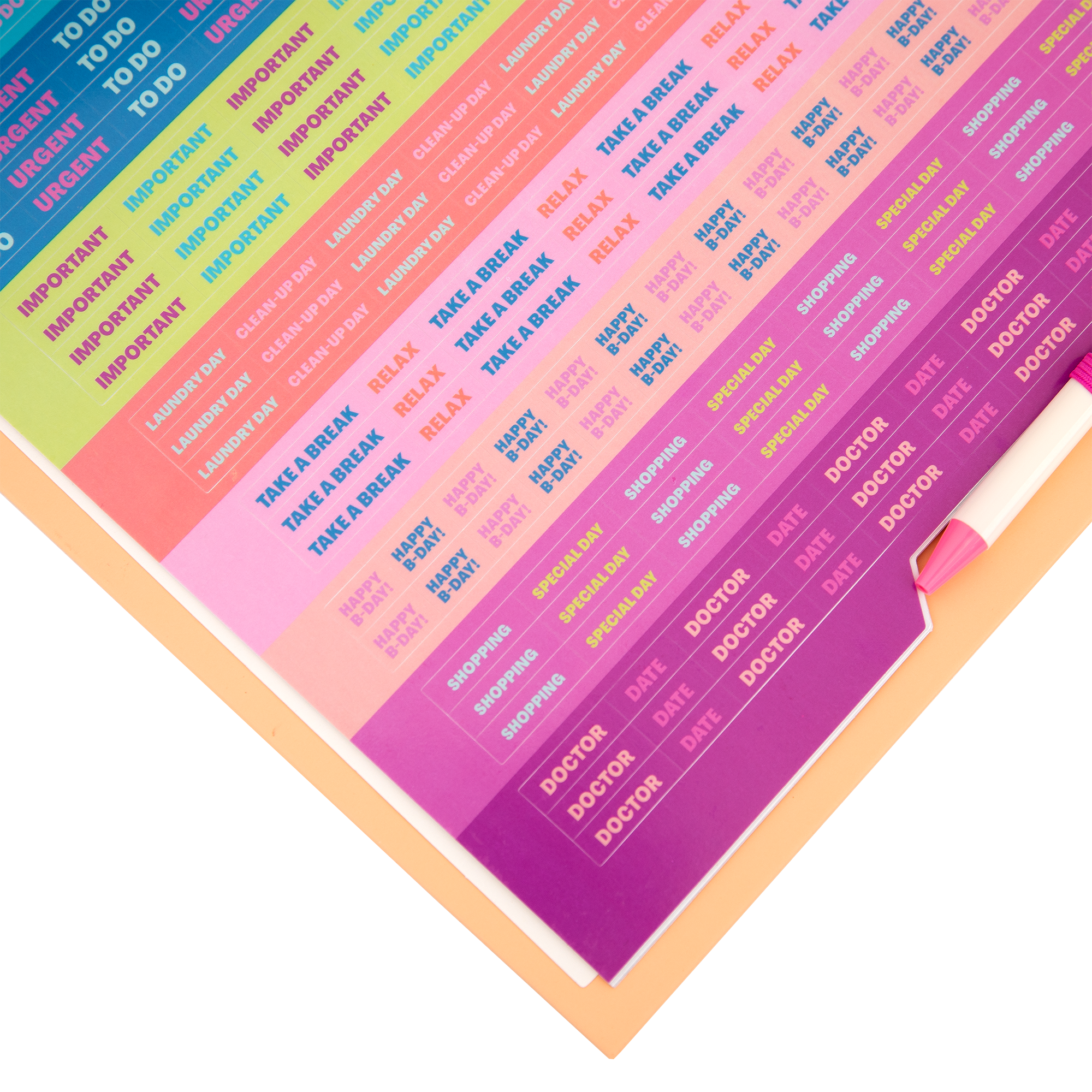 Calendario 2026 magnético y de pared con pegatinas de Mr. Wonderful