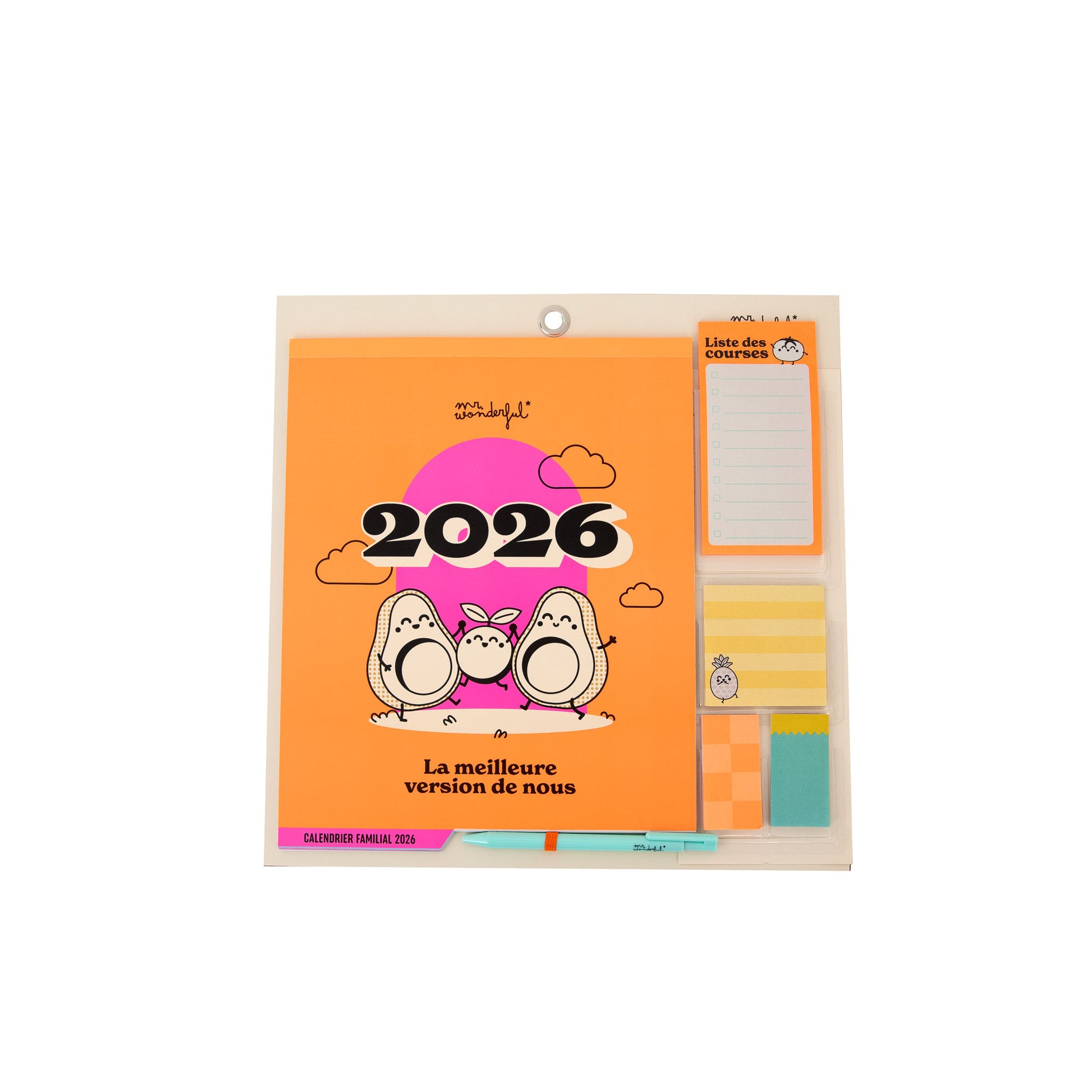Calendrier mural magnétique familial 2026 | Mr.Wonderful