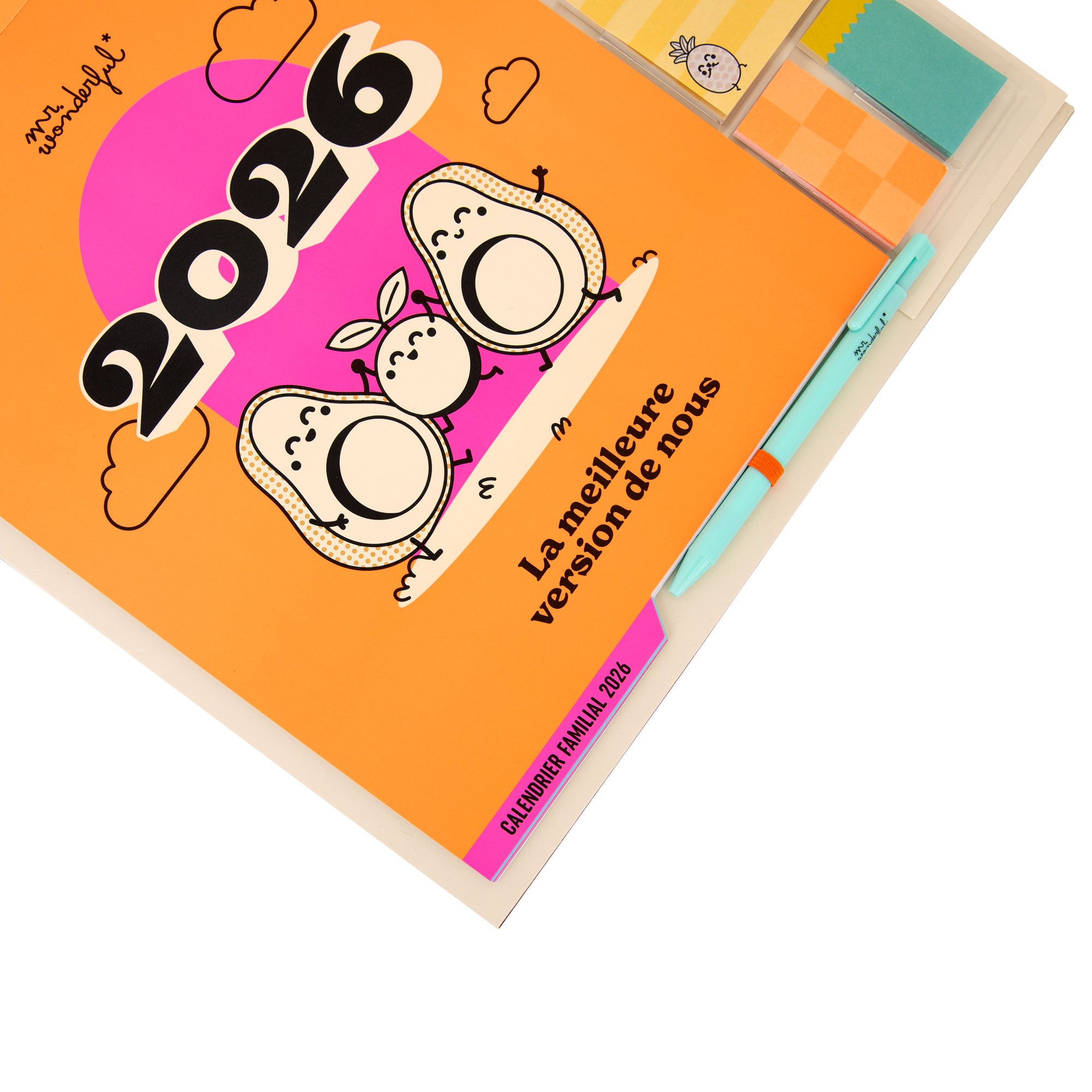 Calendrier mural magnétique familial 2026 - La meilleure version de nous
