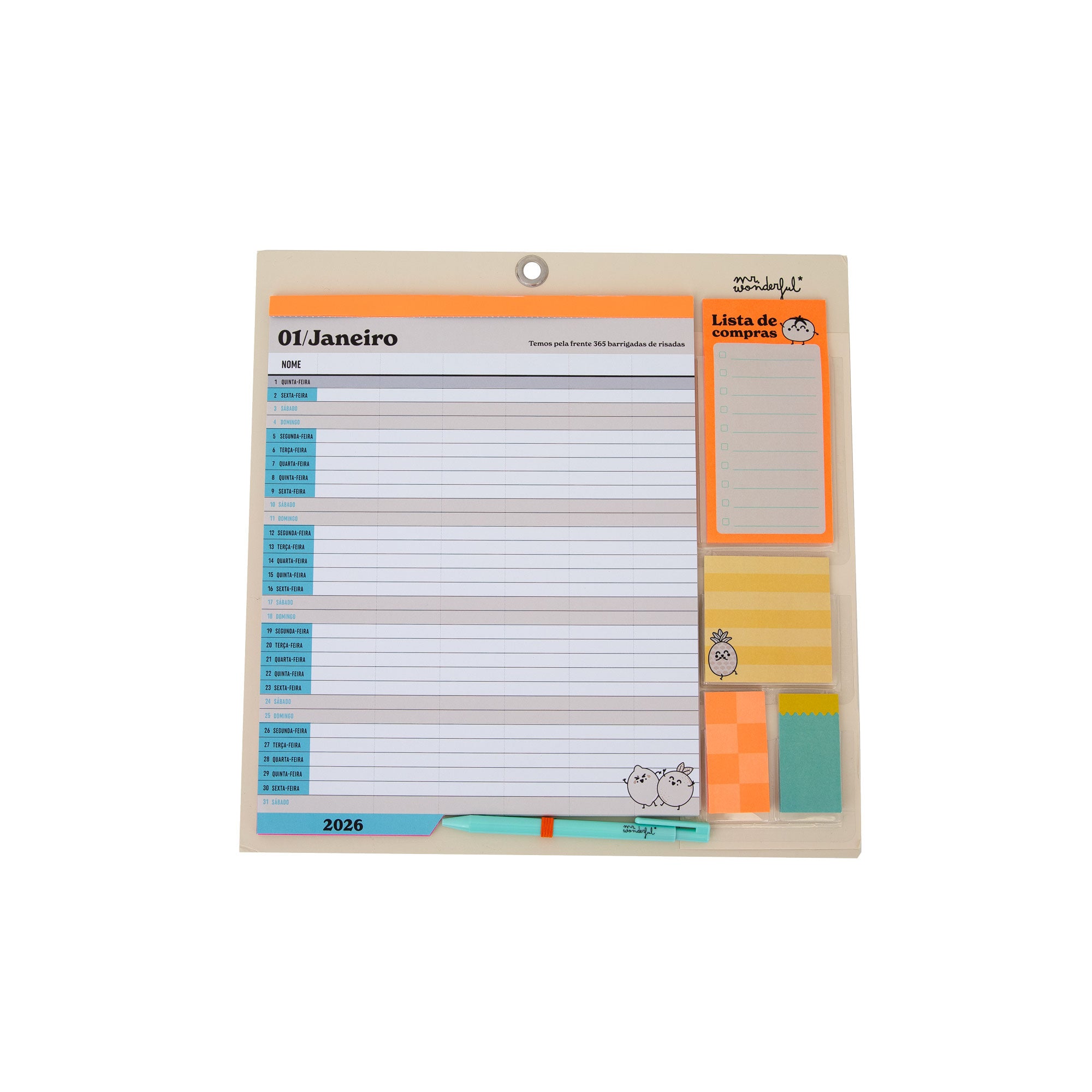 Calendário Magnético de Parede Familiar 2026 - Uma versão melhor de nós