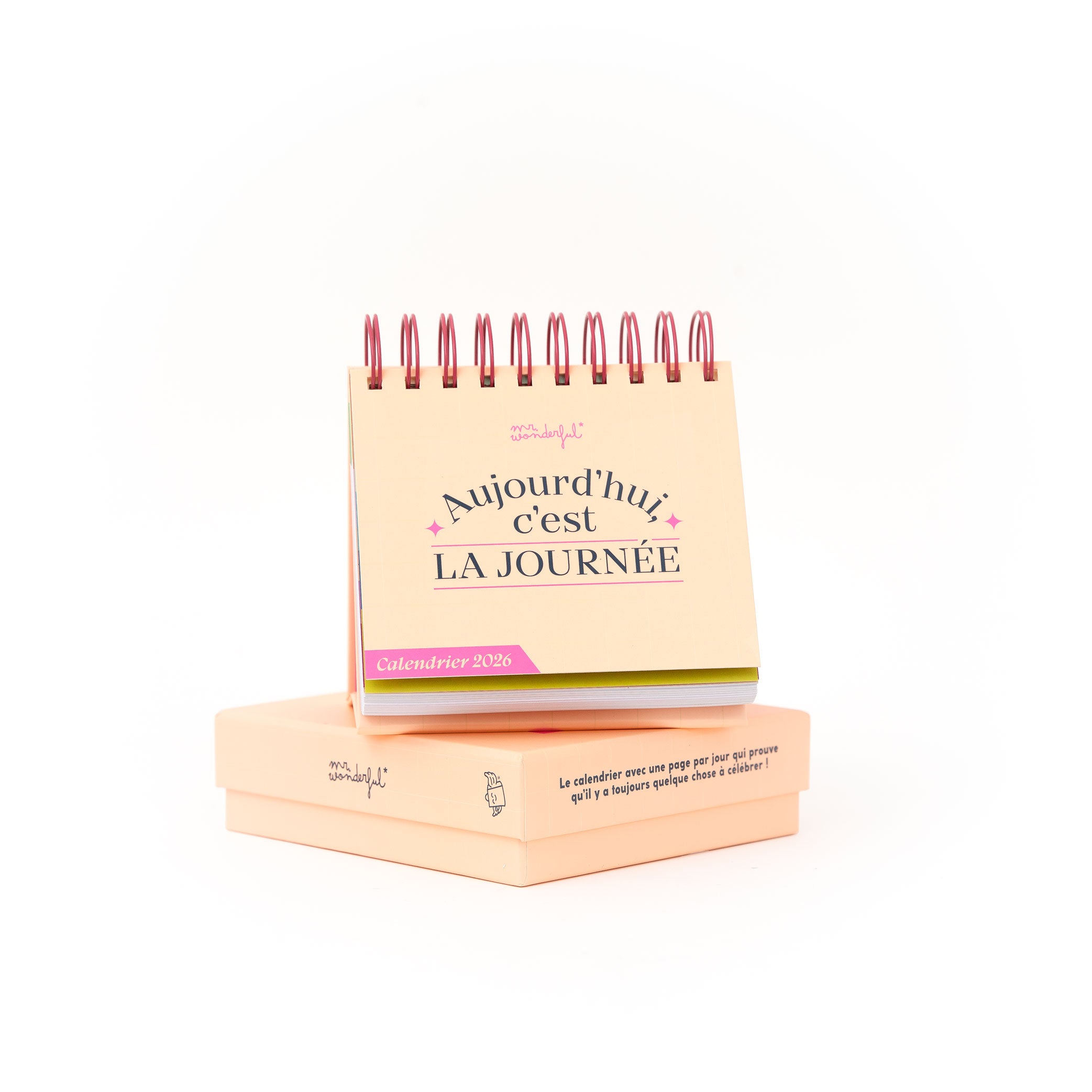 Calendrier de bureau quotidien 2026 - Aujourd’hui, c’est la journée...