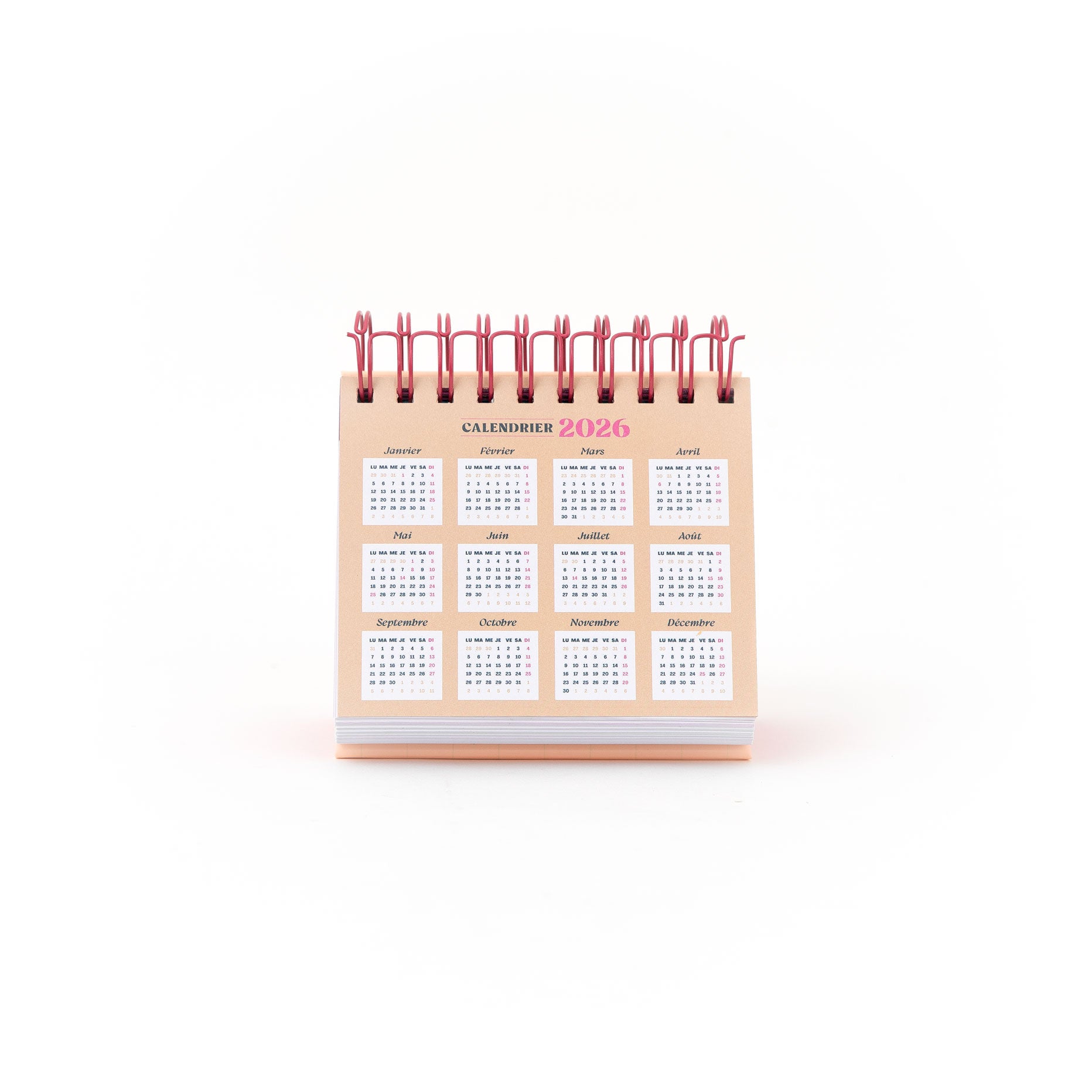Calendrier de bureau quotidien 2026 - Aujourd’hui, c’est la journée...