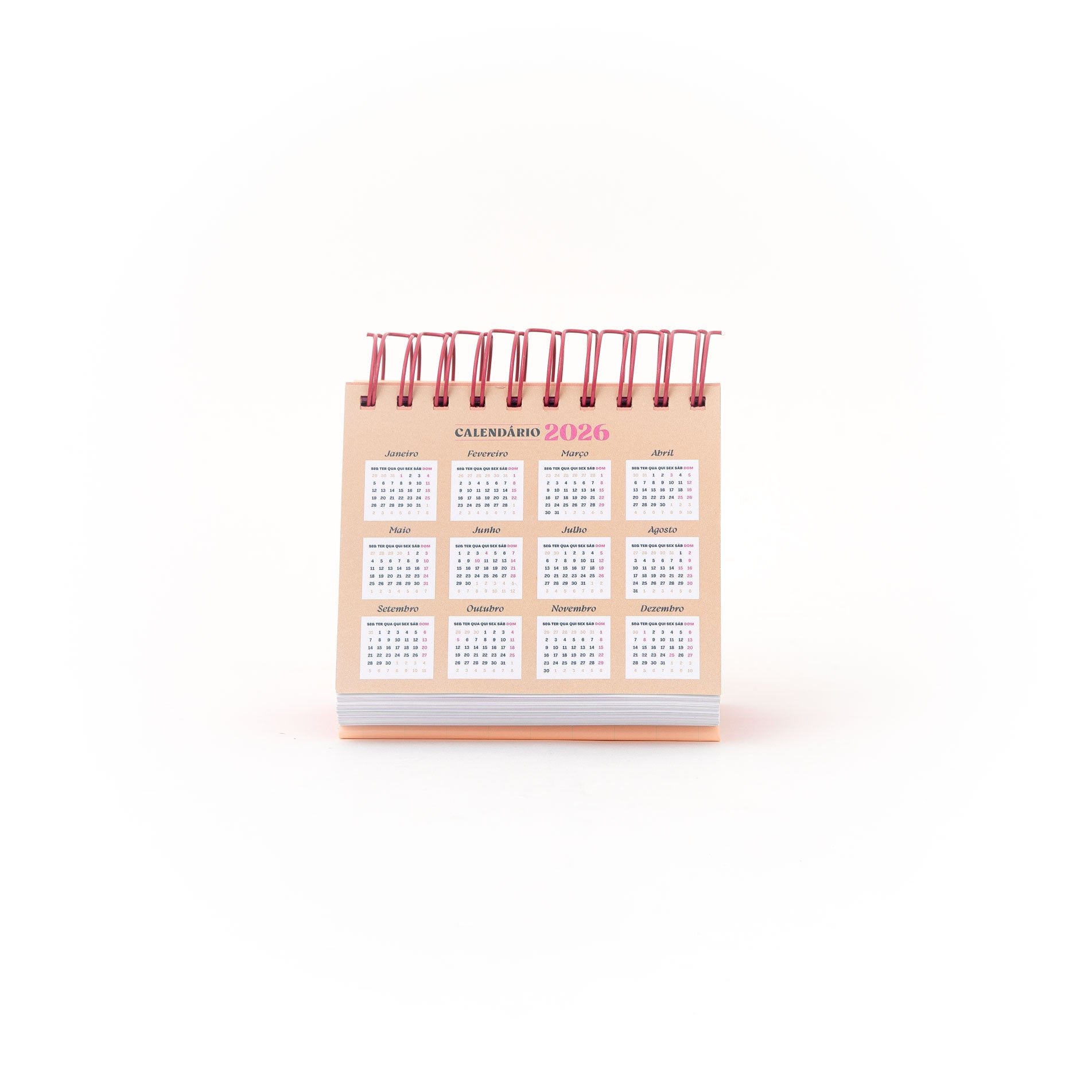 Calendário de mesa diário 2026 - Hoje é o dia...