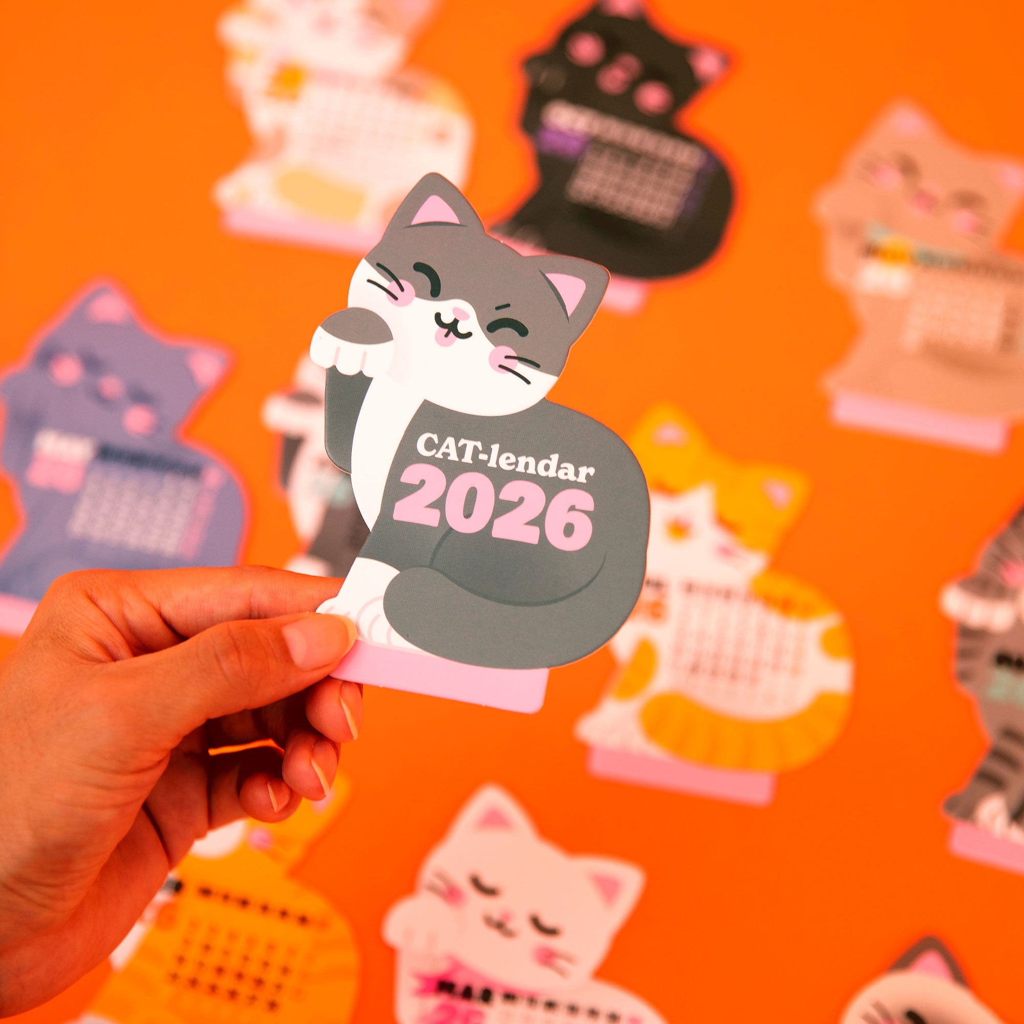 Calendario de sobremesa 2026 con peana - CAT-lendar