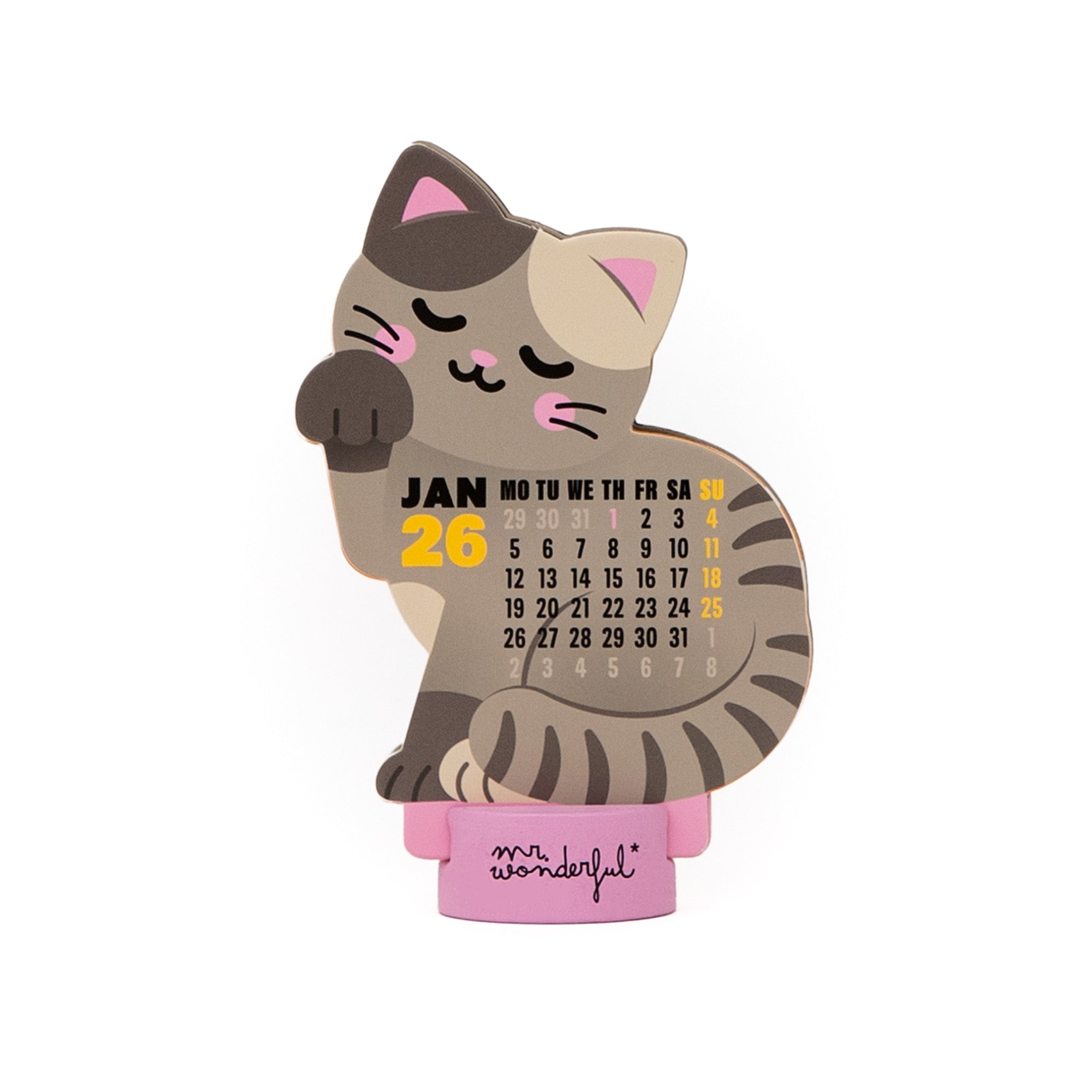 Calendario da tavolo 2026 con base - CAT-lendar