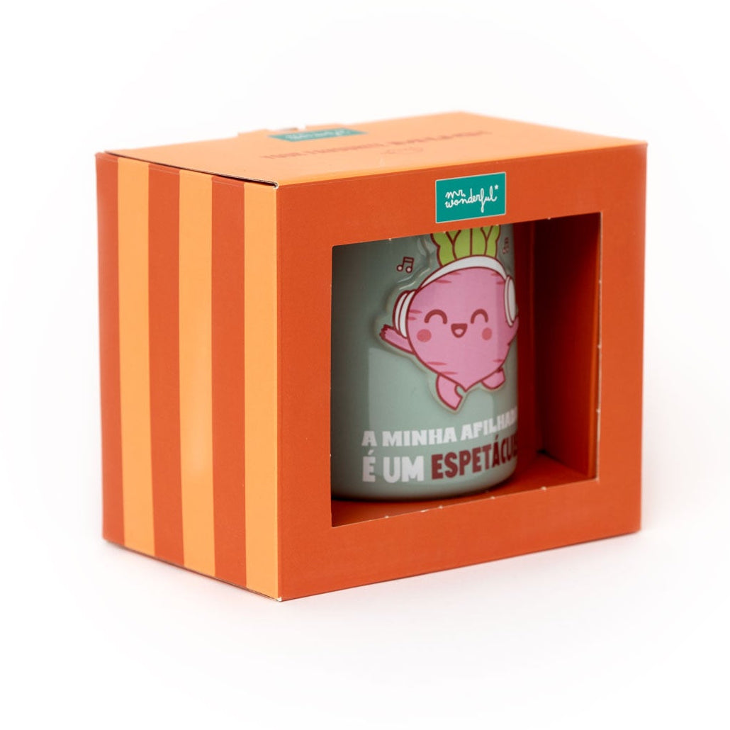 Caneca para regalar a afilhadas com mensagem bonita em português