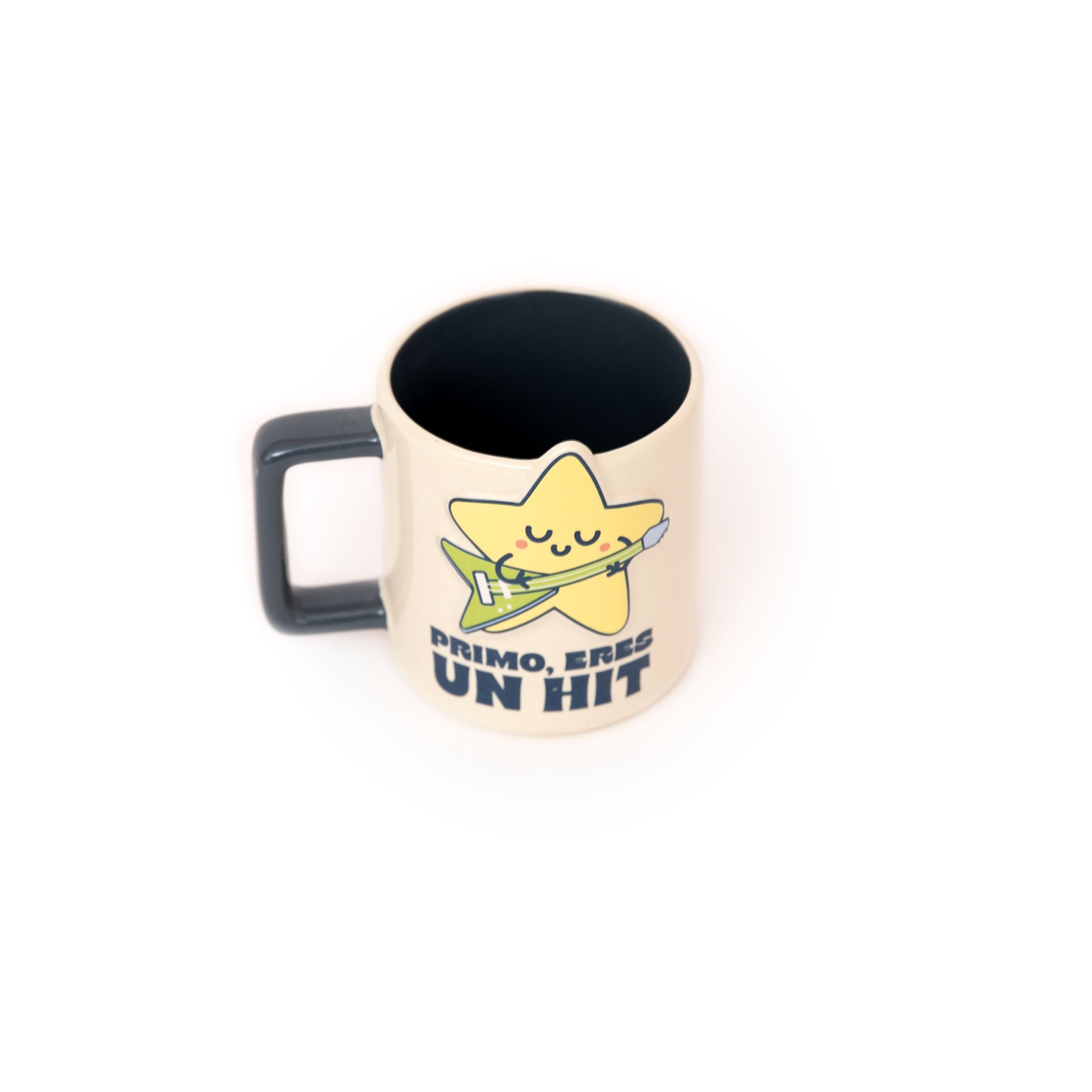 Taza de Mr. Wonderful con frase bonita para primos y diseño original con volumen
