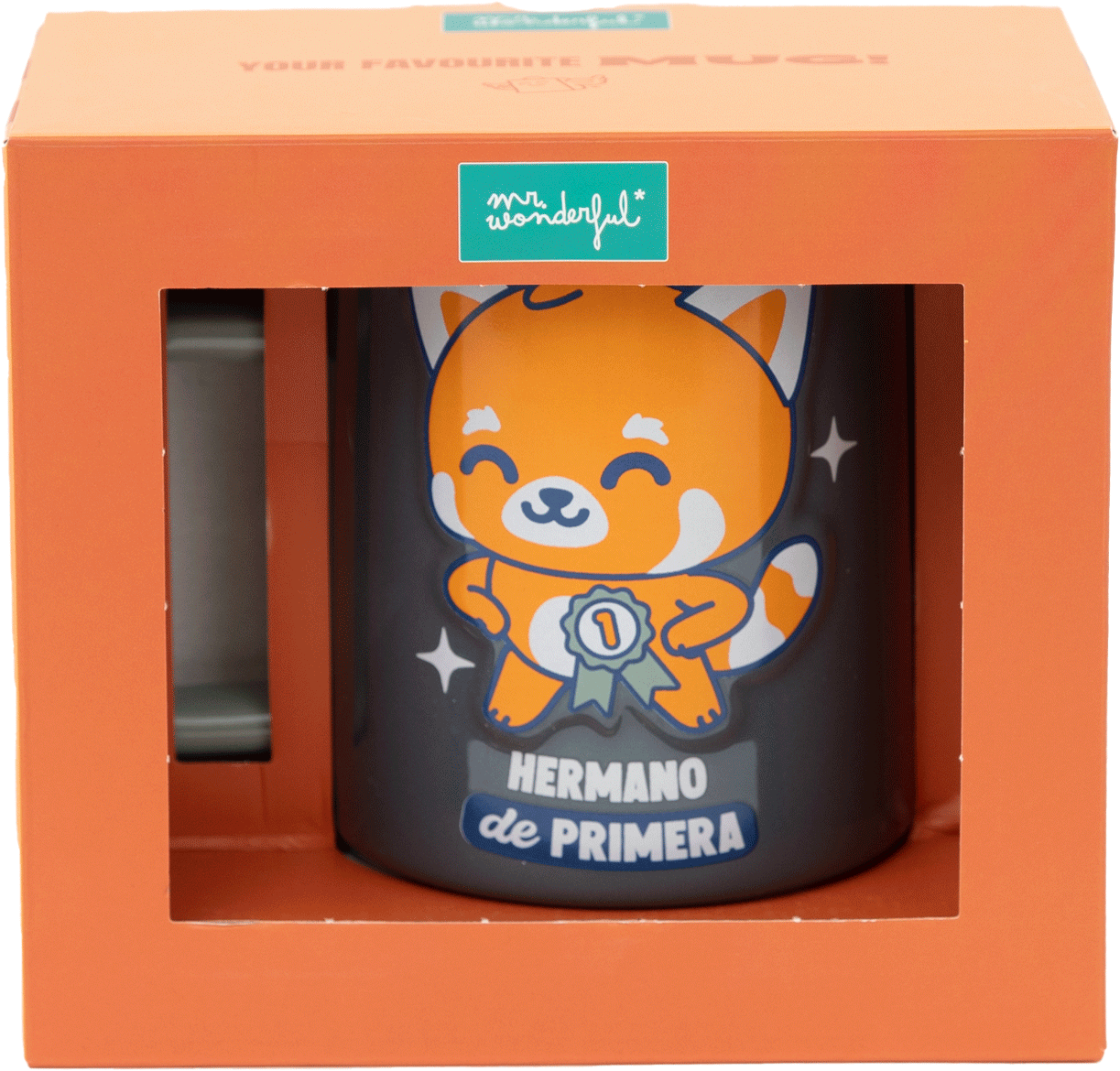 Taza 3D panda rojo - Hermano de primera