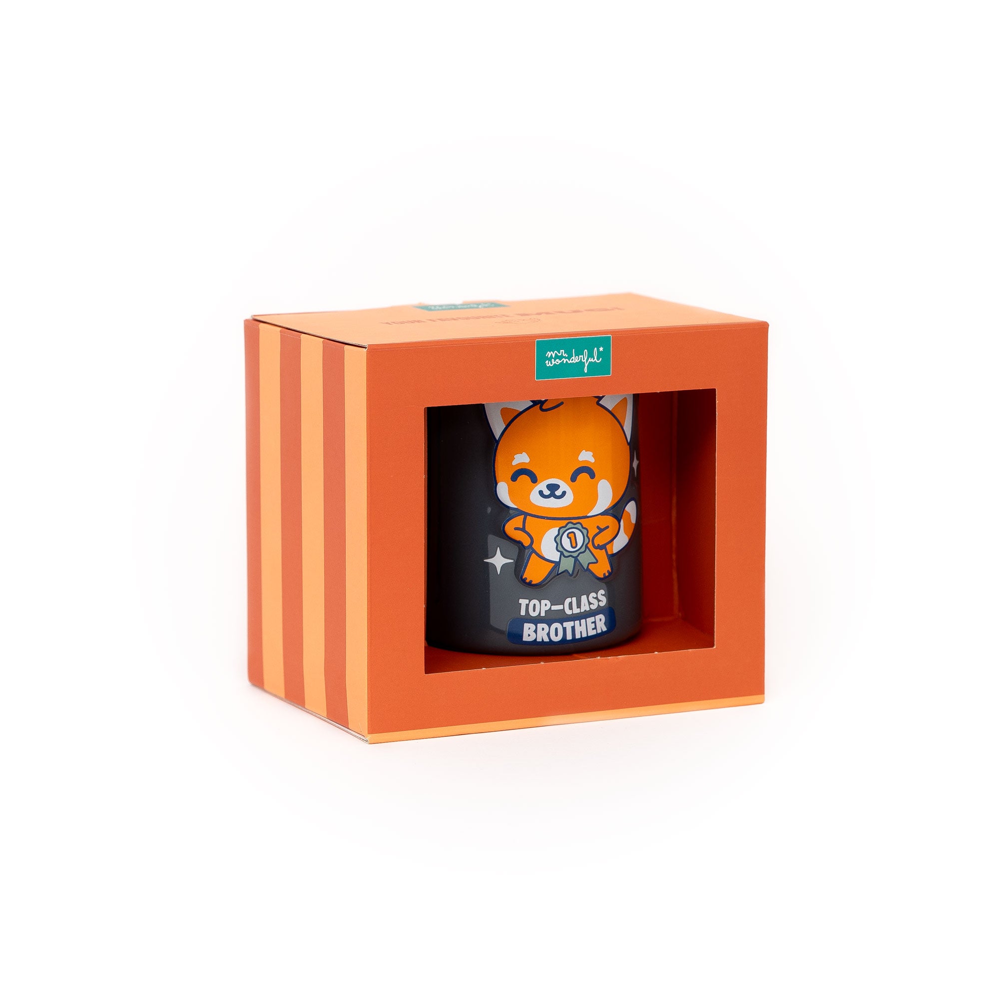 Taza para regalar a hermanos de Mr. Wonderful con mensaje en inglés