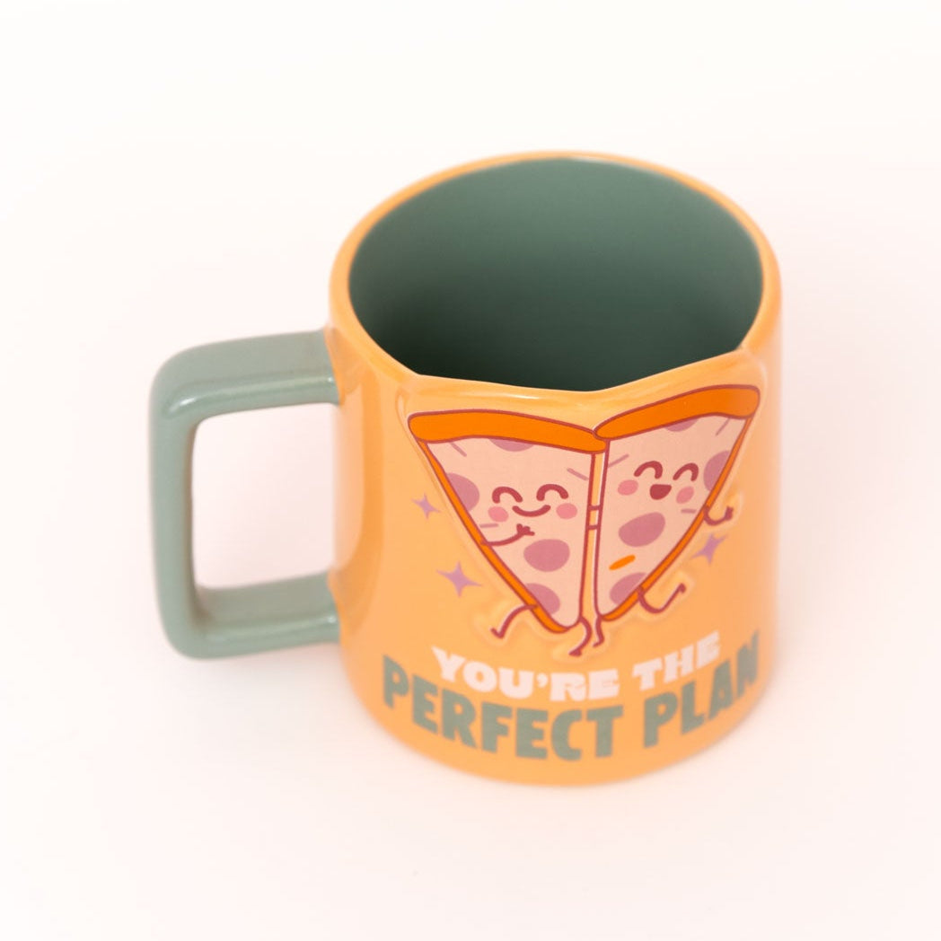 Taza con mensaje de amistad en inglés y diseño con volumen