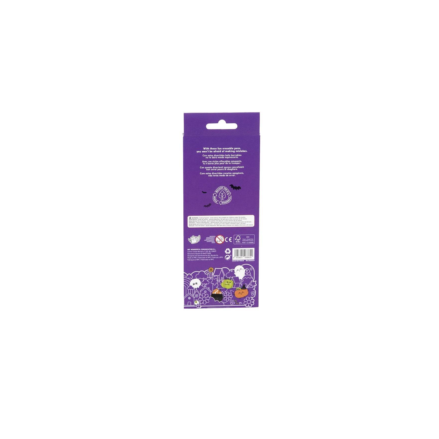 Set of 3 erasable pens Bo-Bo - Halloween