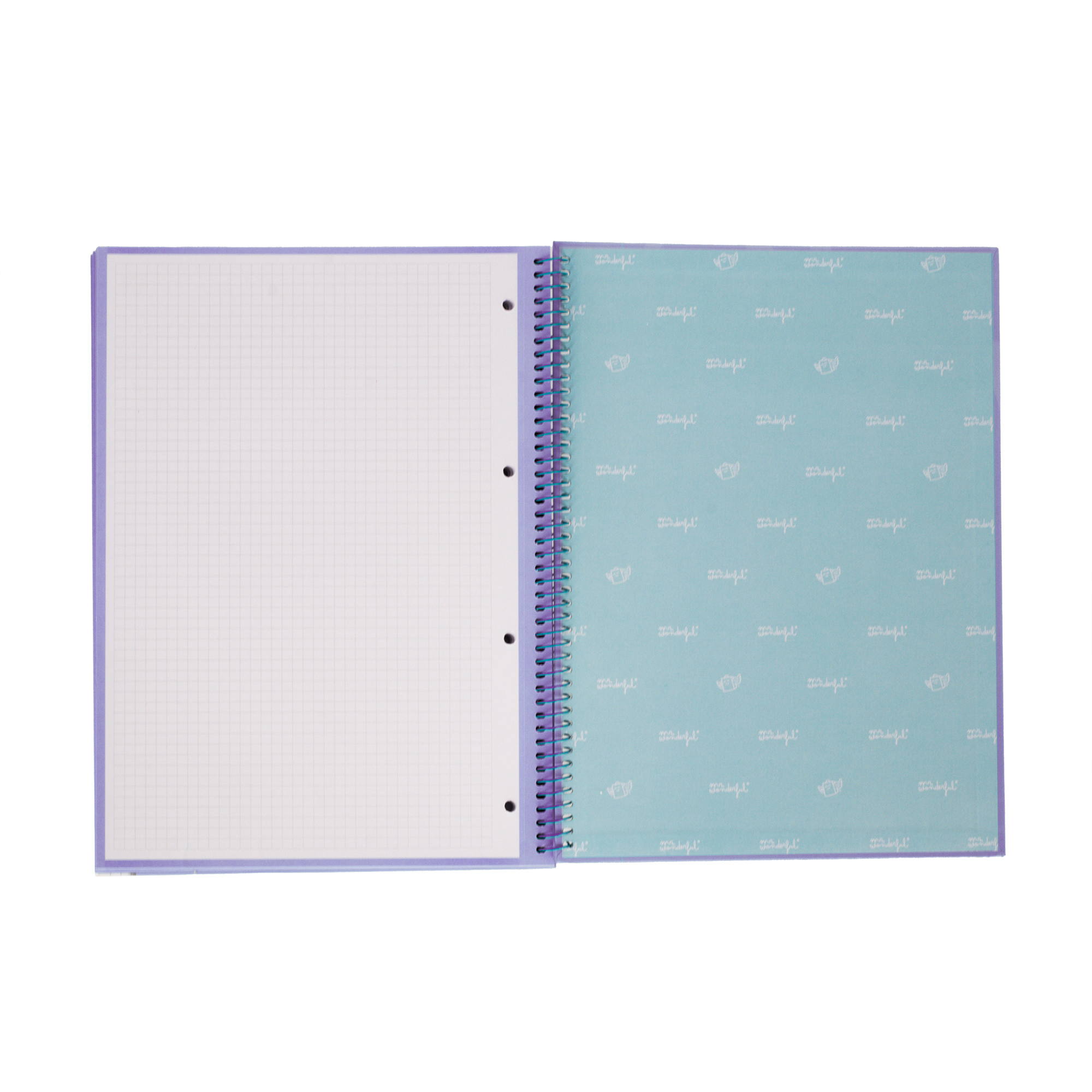Libreta A4 lila 80 hojas - Cuadriculada y microperforada