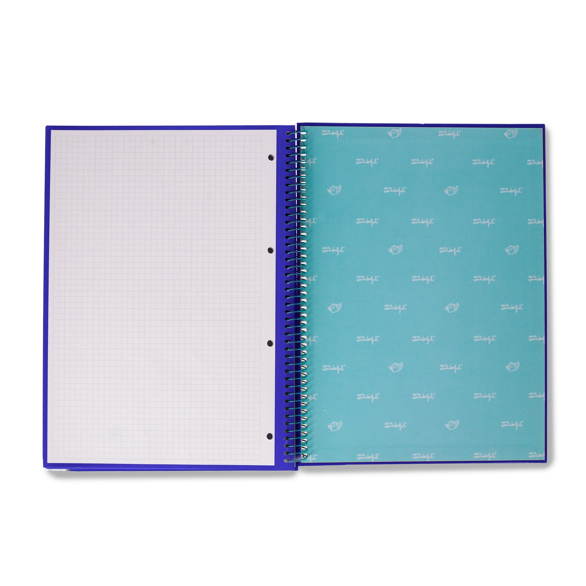 Blue A4 Notebook – 80 Sheets – Grid Paper and Micro-Perforated