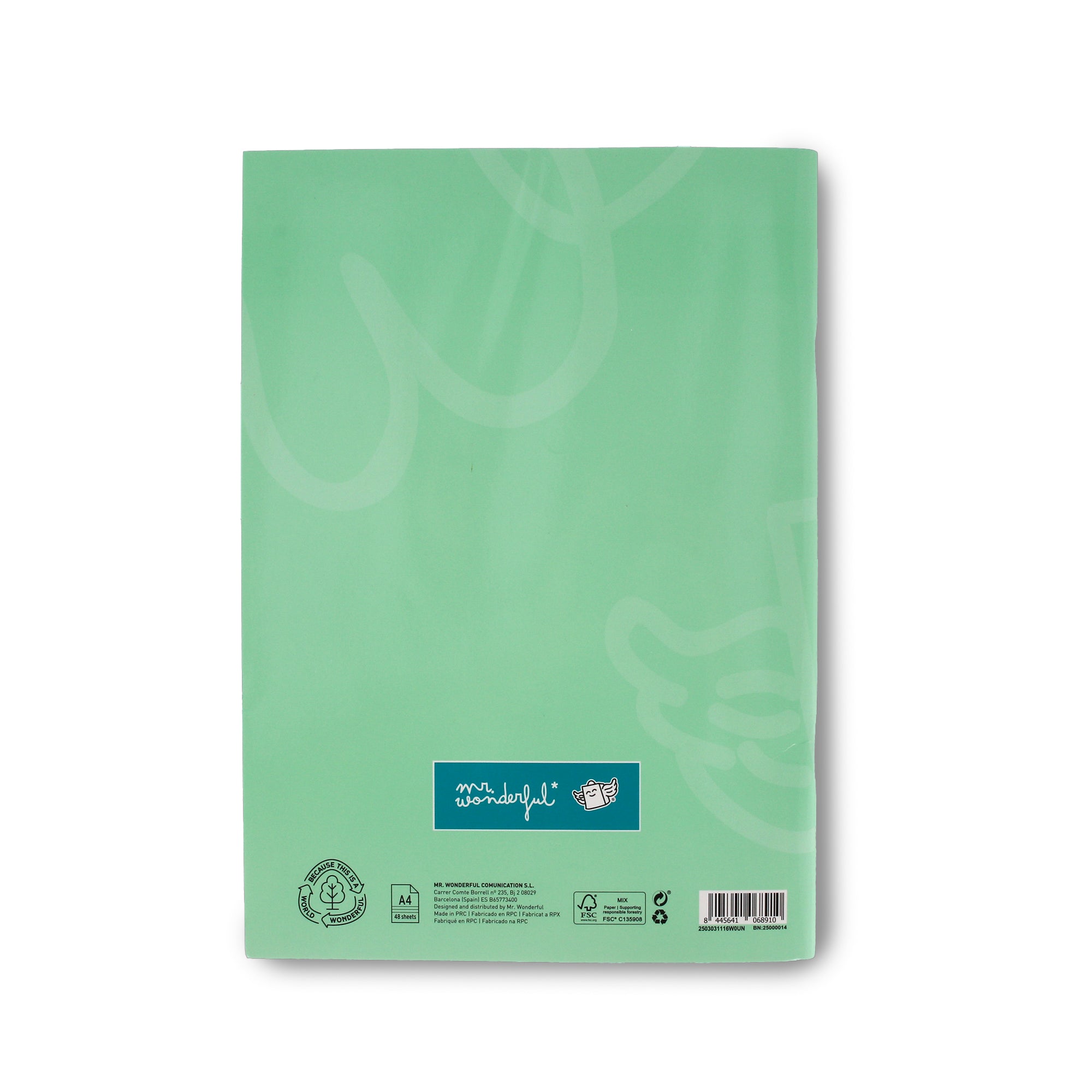 Green A4 notebook 48 sheets - Lined paper
