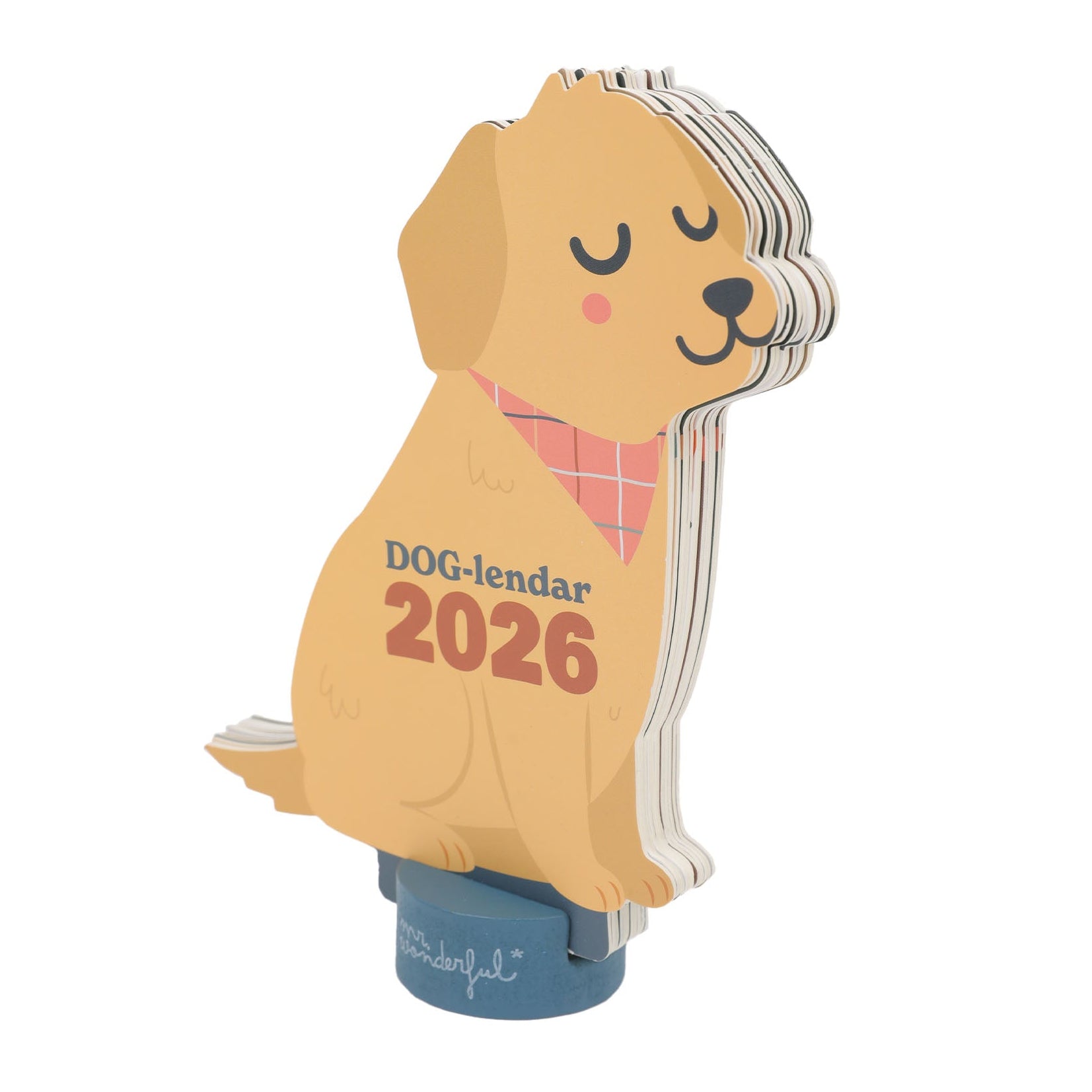 Calendario 2026 con forma de perro de Mr. Wonderful