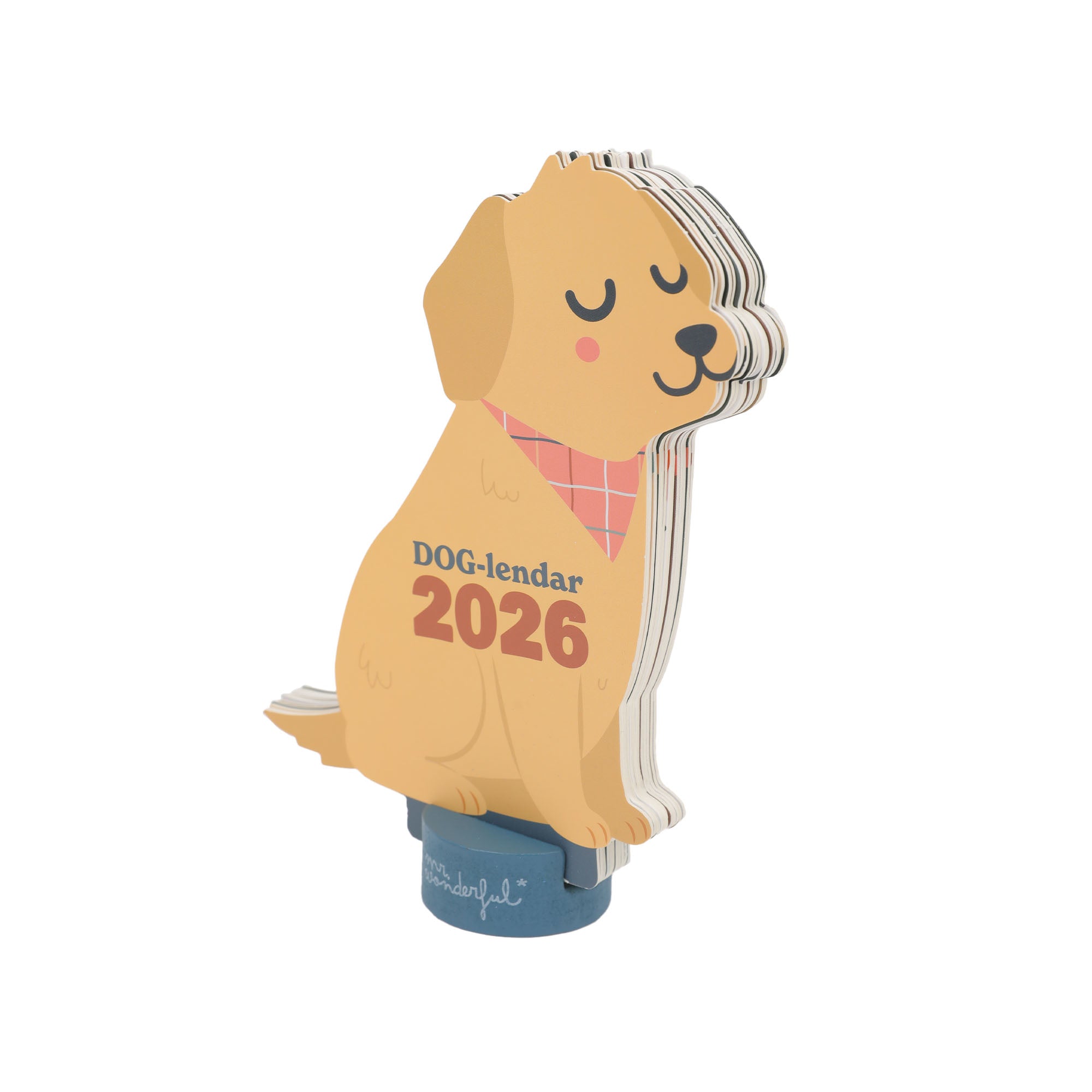 Calendario 2026 con forma de perro de Mr. Wonderful