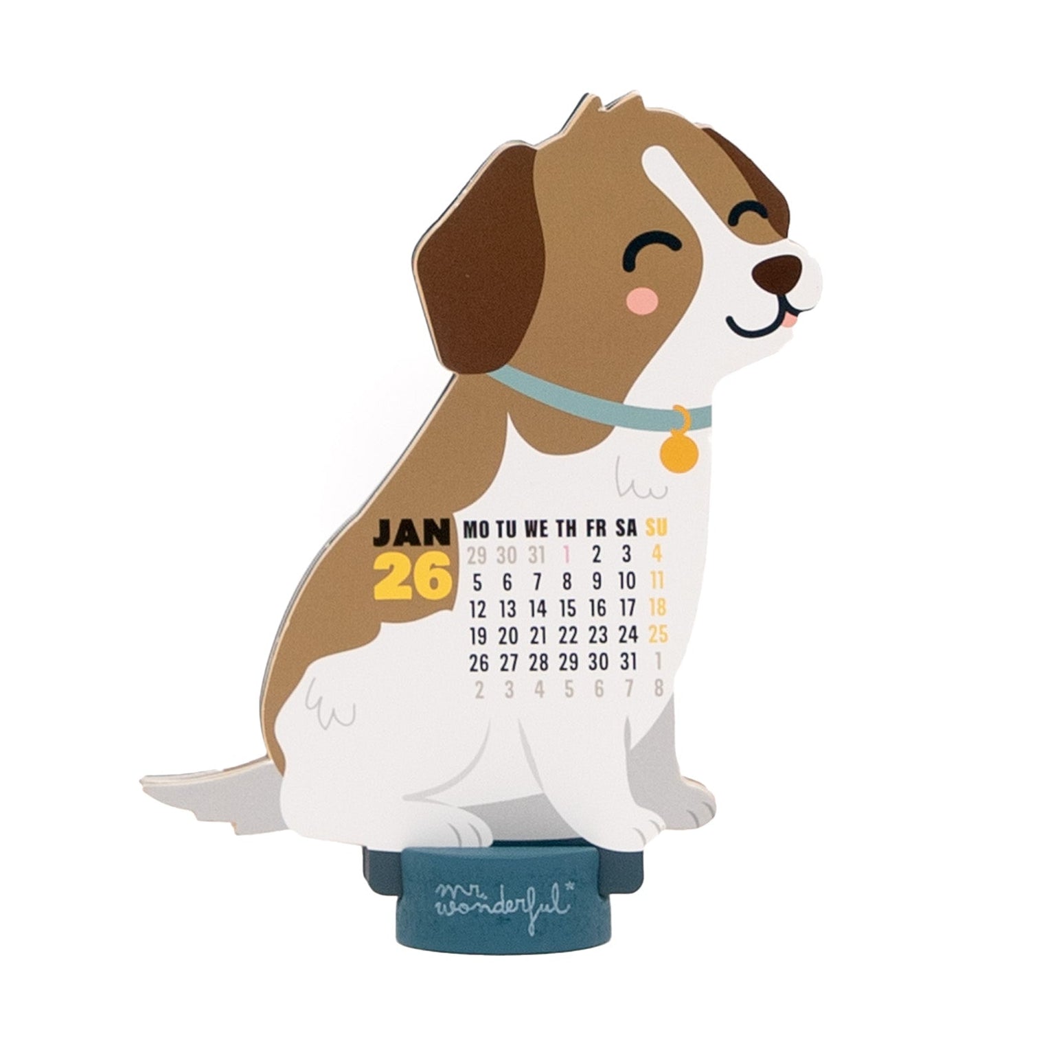Calendario de sobremesa 2026 con peana - DOG-lendar
