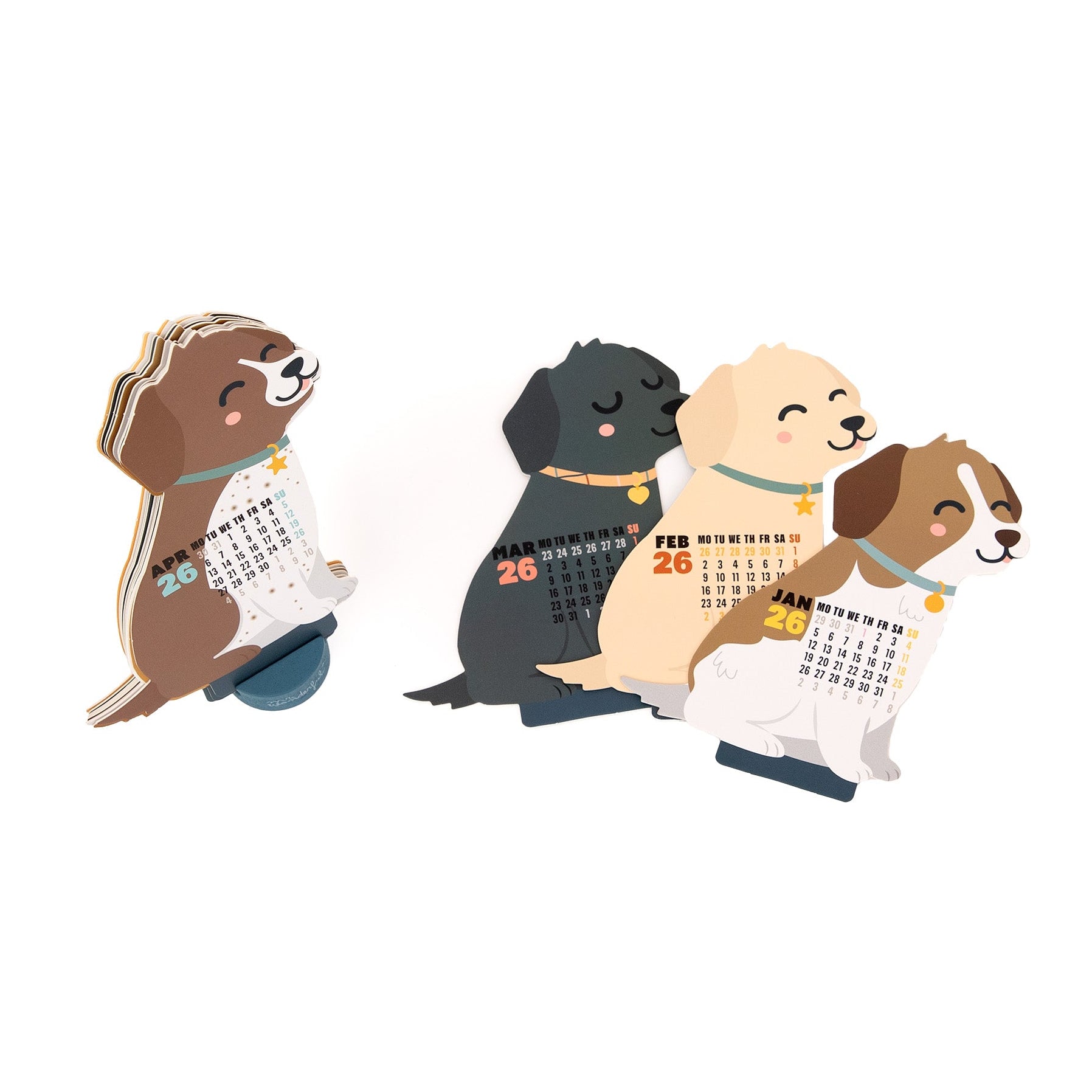 Calendario de sobremesa 2026 con peana - DOG-lendar