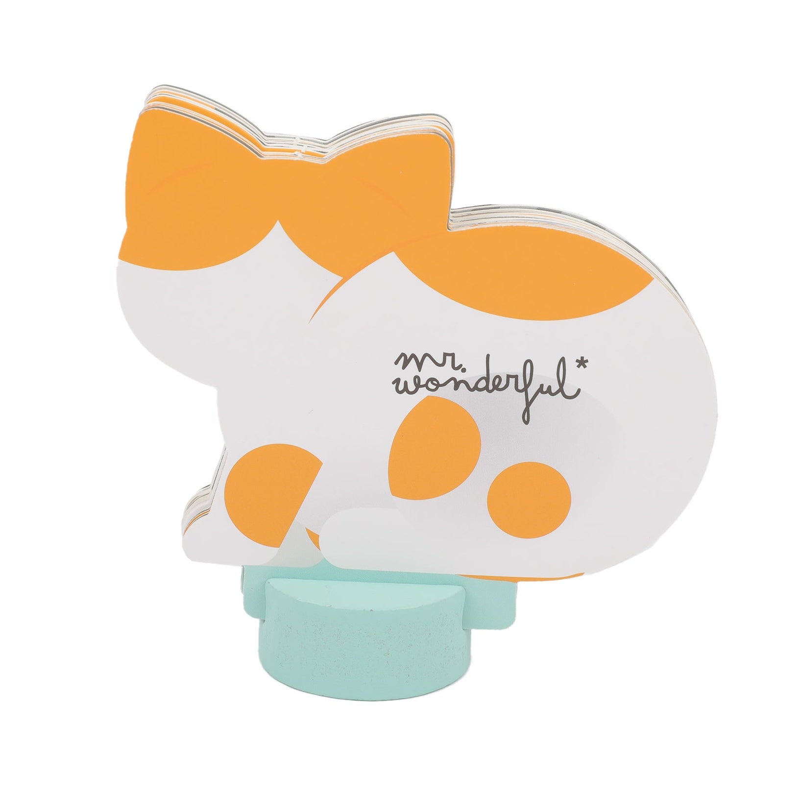 Calendario 2026 pequeño Mr. Wonderful para regalar a amantes de los gatos amarillos