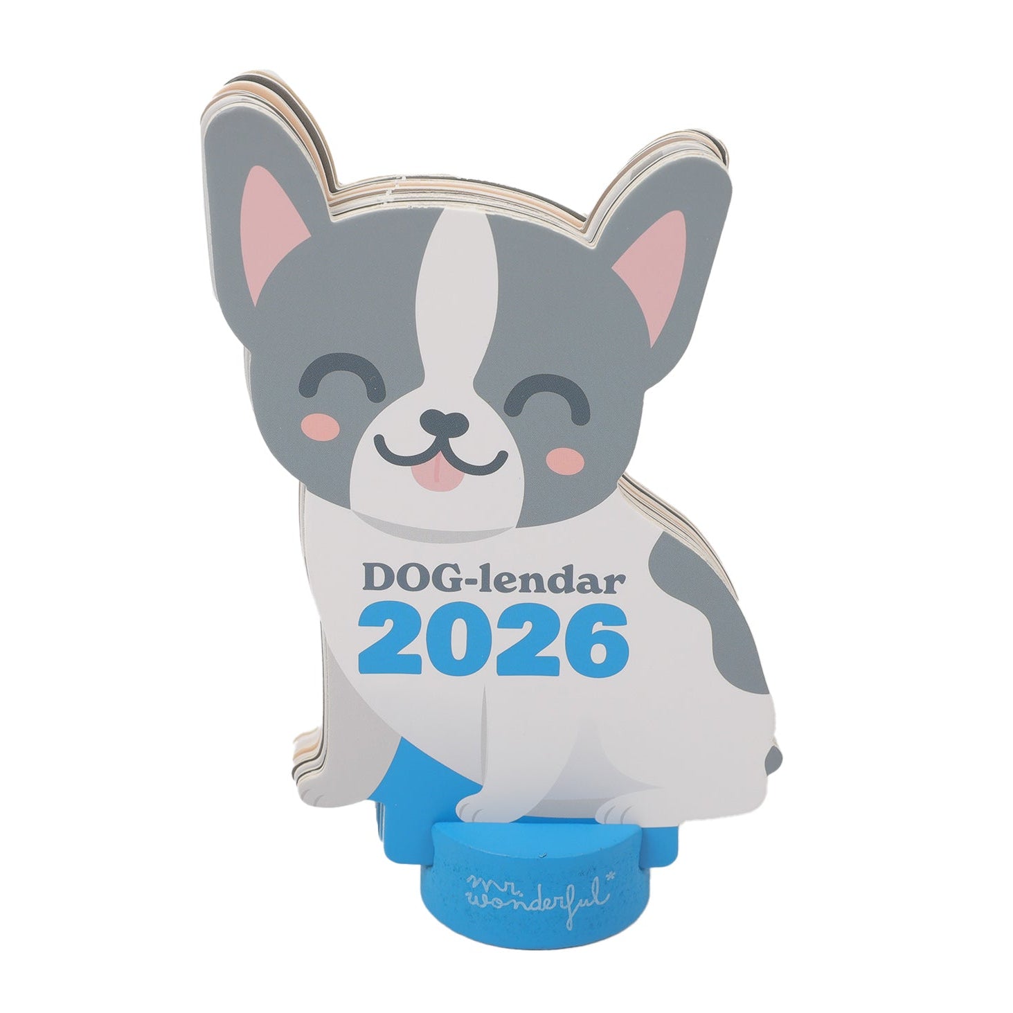 Calendario de sobremesa 2026 con peana - Bulldog | Mr.Wonderful