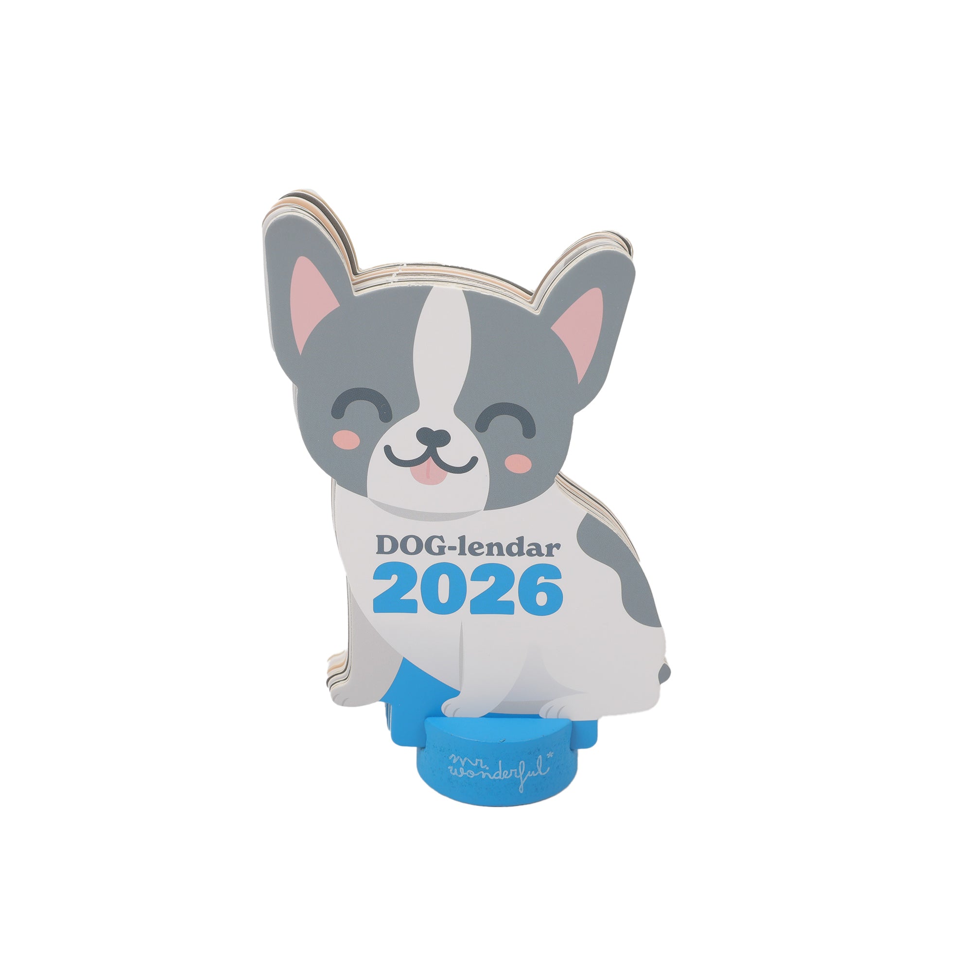 Calendario de sobremesa 2026 con peana - Bulldog | Mr.Wonderful