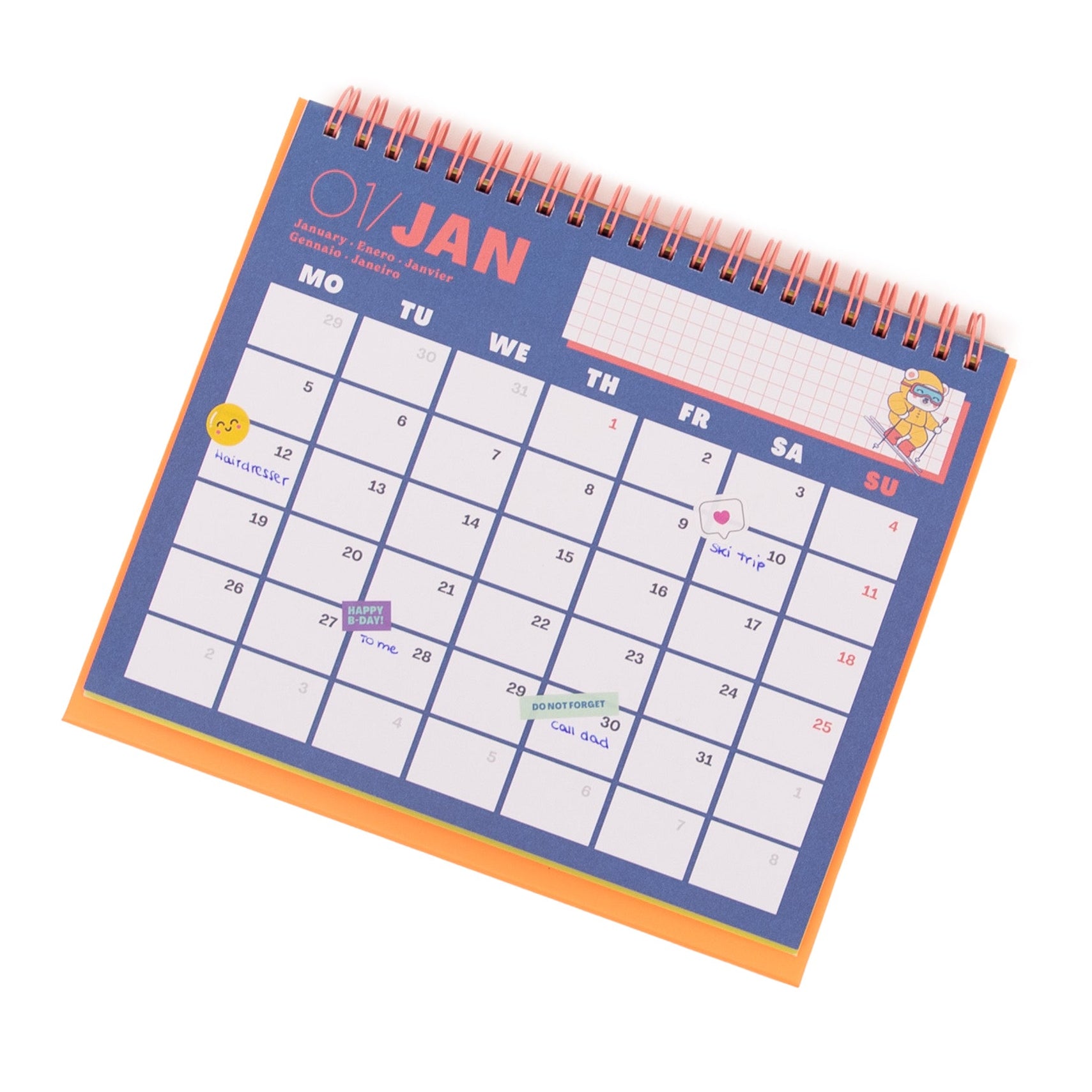 Calendario de sobremesa 2026 - Ready, steady... go!