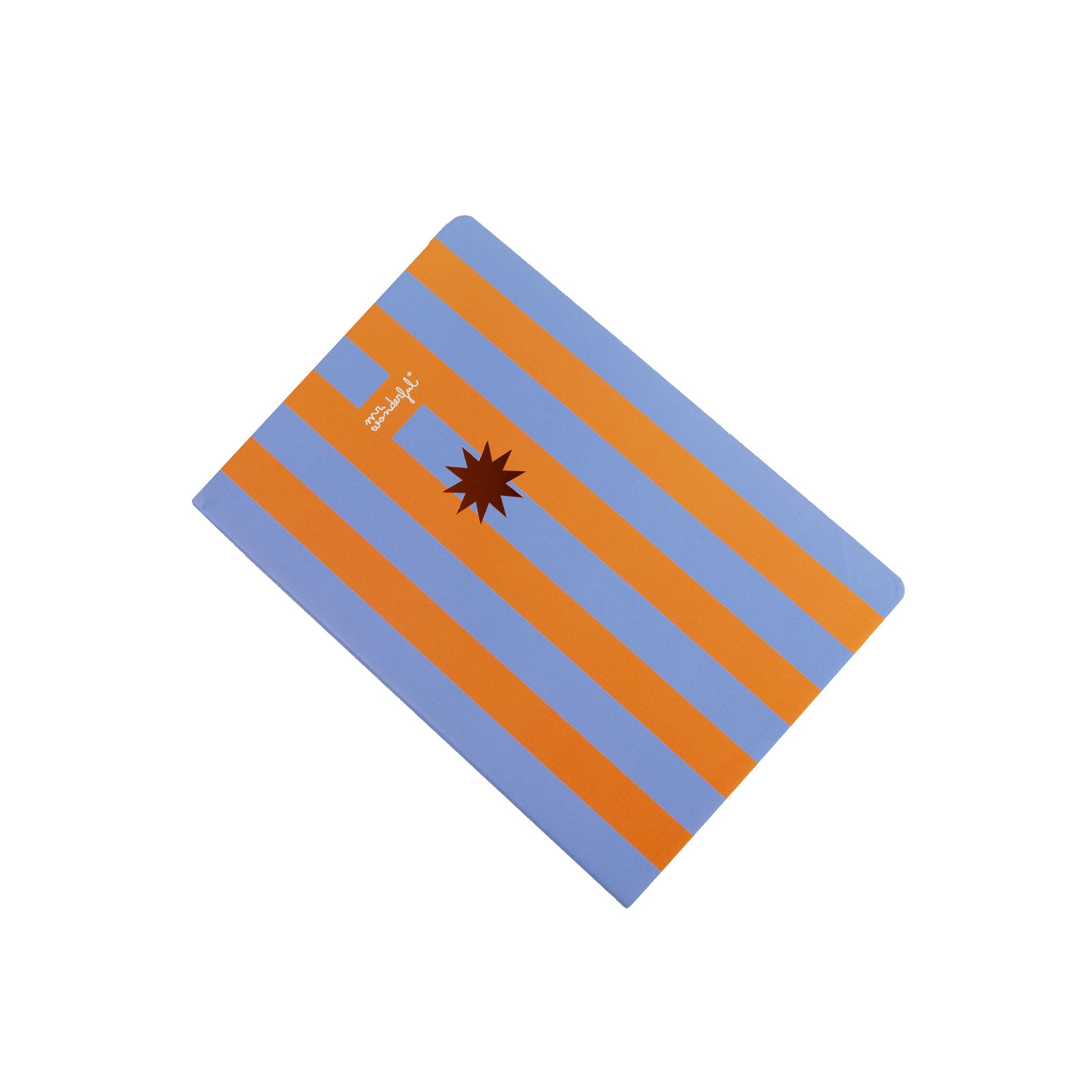 Libreta A5 - Rayas azules y naranjas