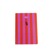 Libreta A5 - Rayas rosas y rojas