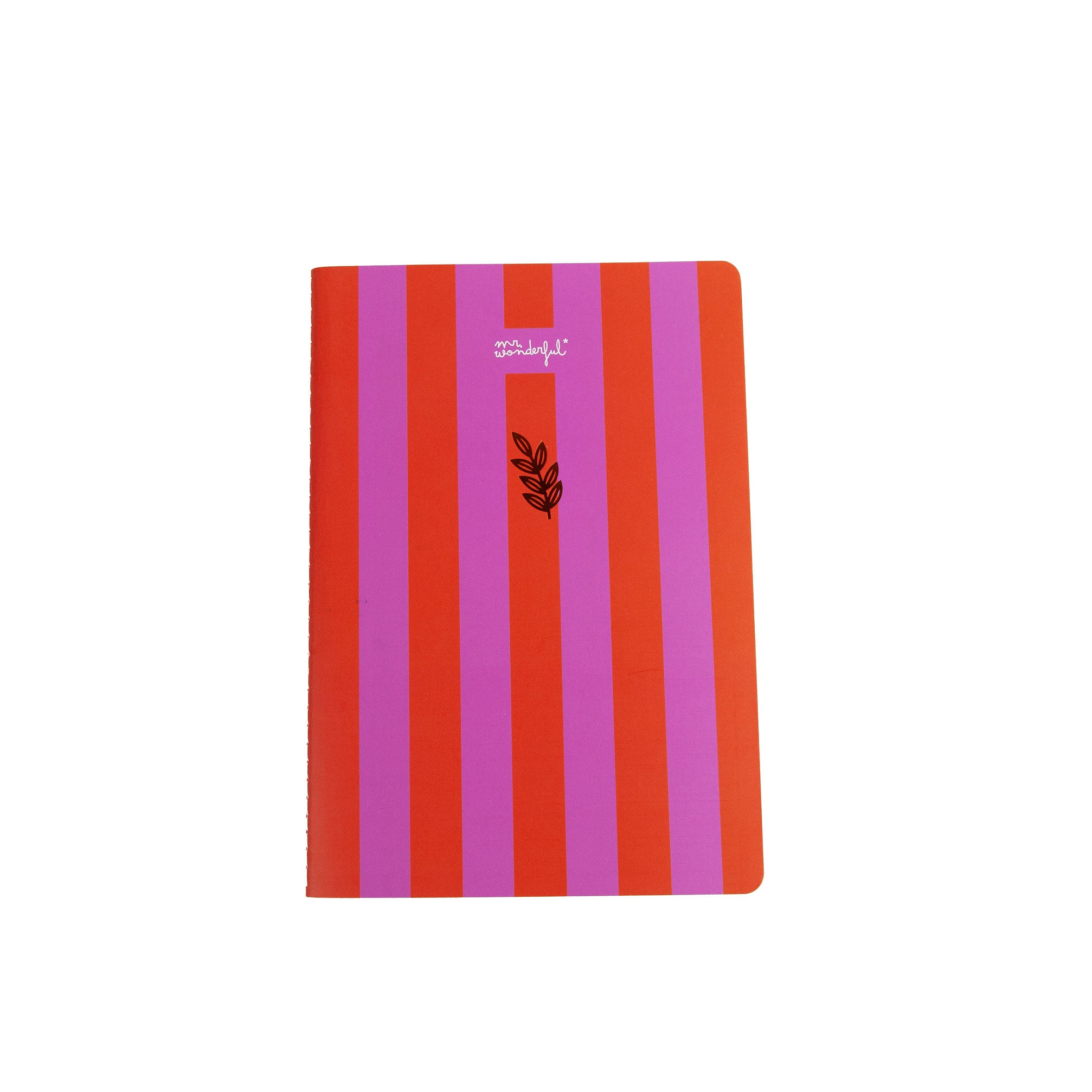 Libreta A5 - Rayas rosas y rojas
