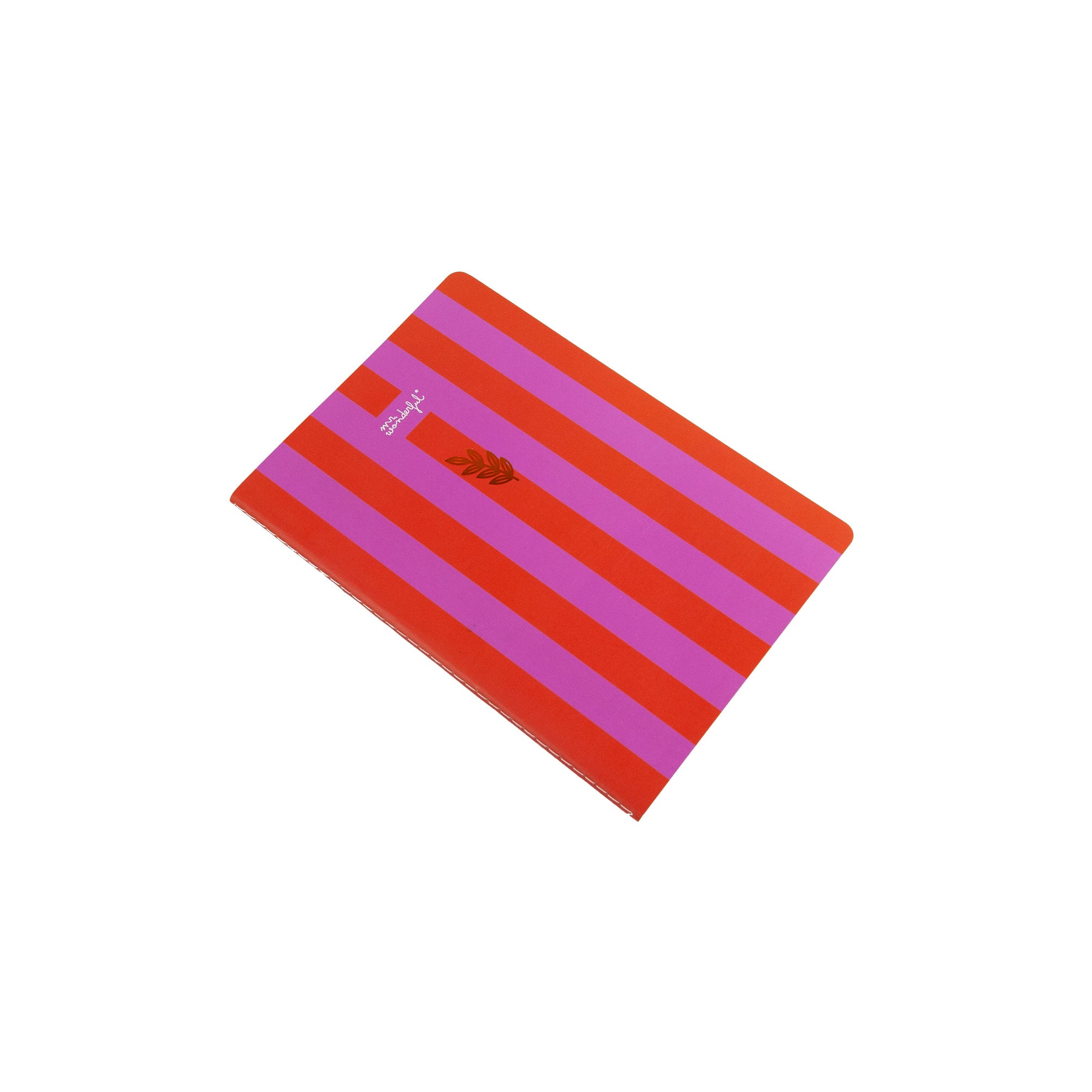 Libreta A5 - Rayas rosas y rojas