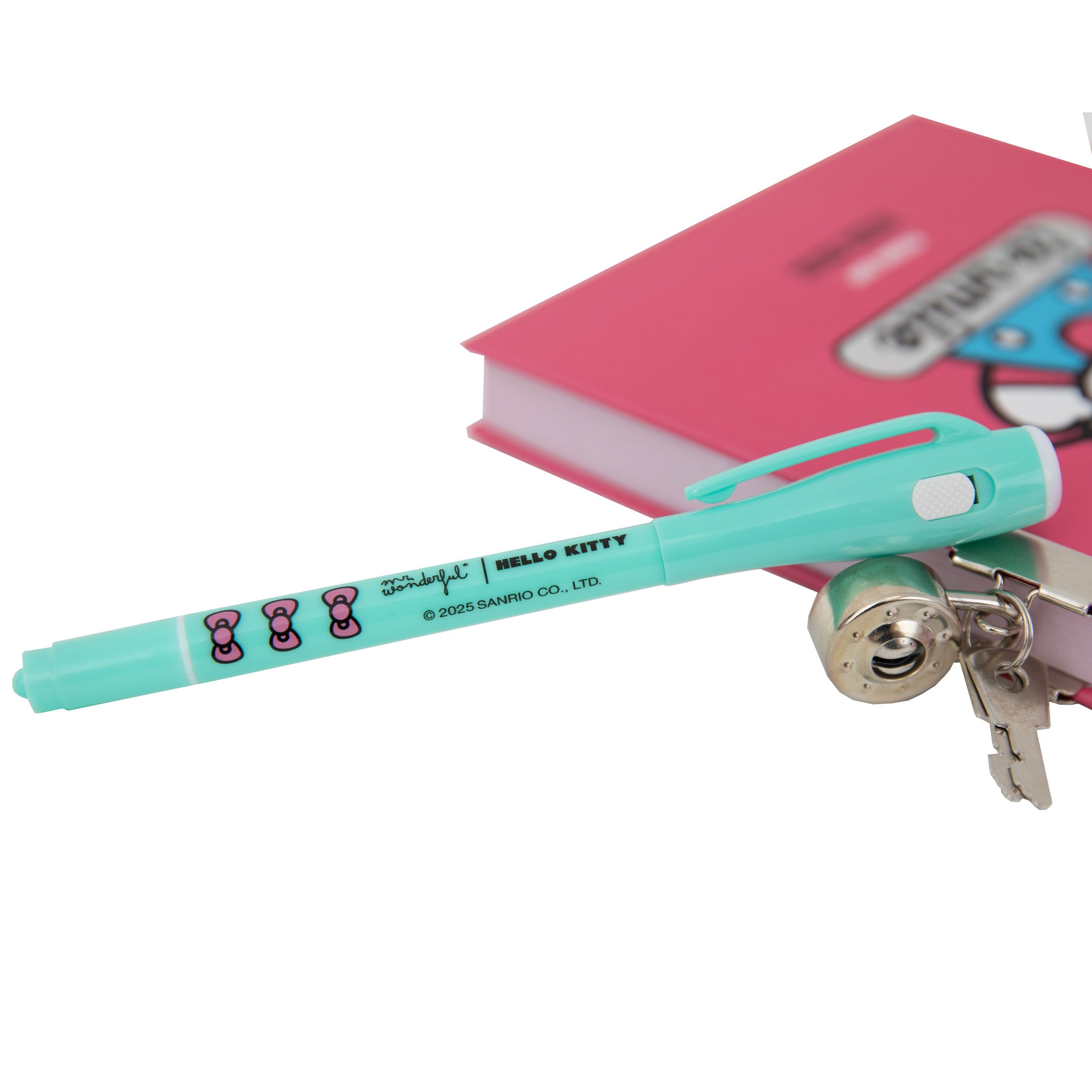Diario personal + boli con tinta normal e invisible Hello Kitty - Today is a good day to smile