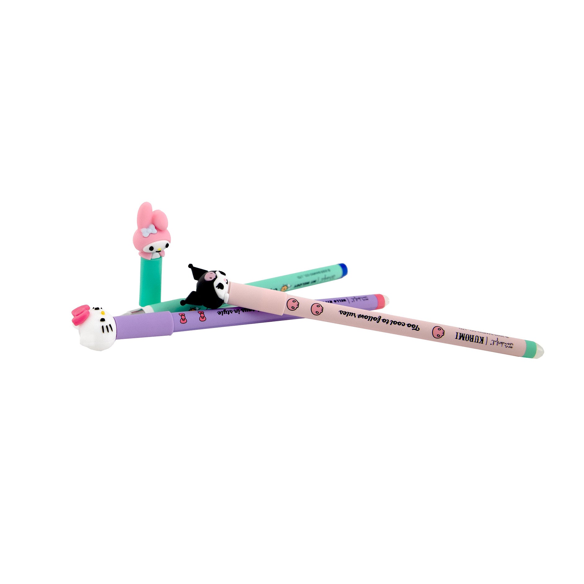 Set de 3 bolis borrables Bo-Bo - Hello Kitty, My Melody y Kuromi