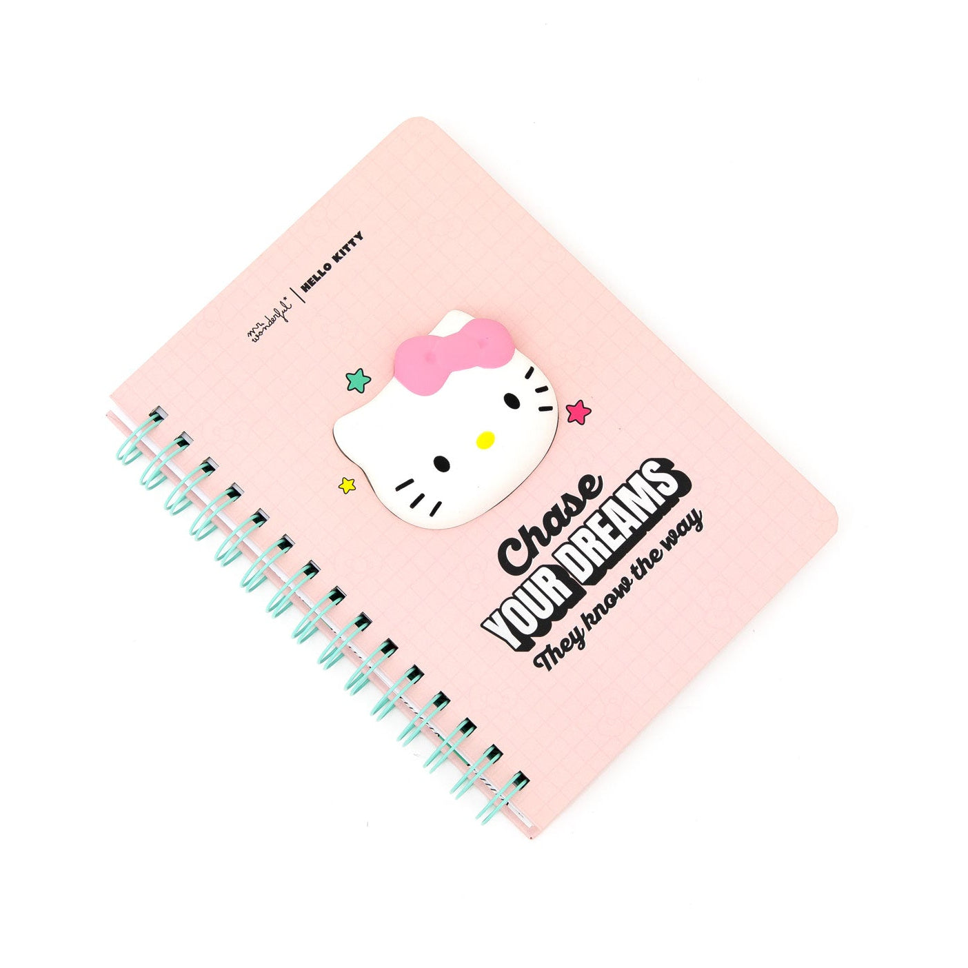 Libreta A5 con portada squishy blandita Hello Kitty x Mr. Wonderful - Chase your dreams, they know the way