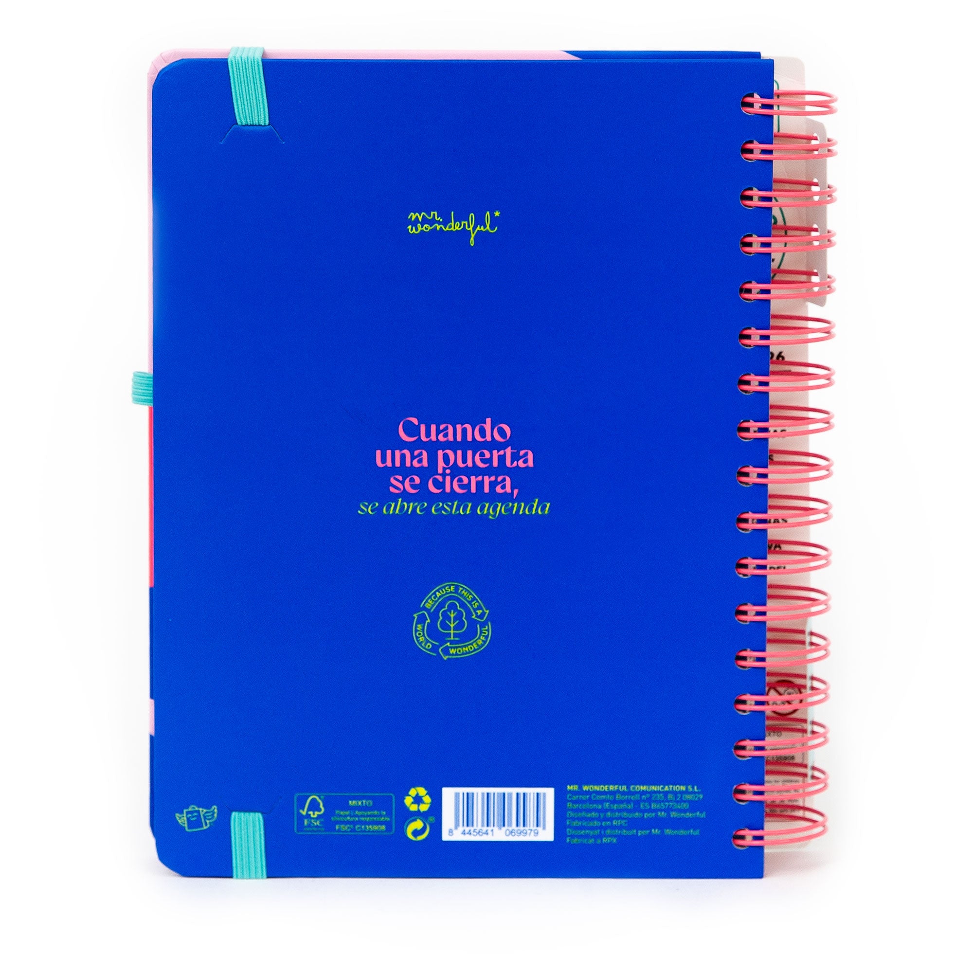 Agenda Wonder 2026 Diaria - Cuando una puerta se cierra, se abre esta agenda