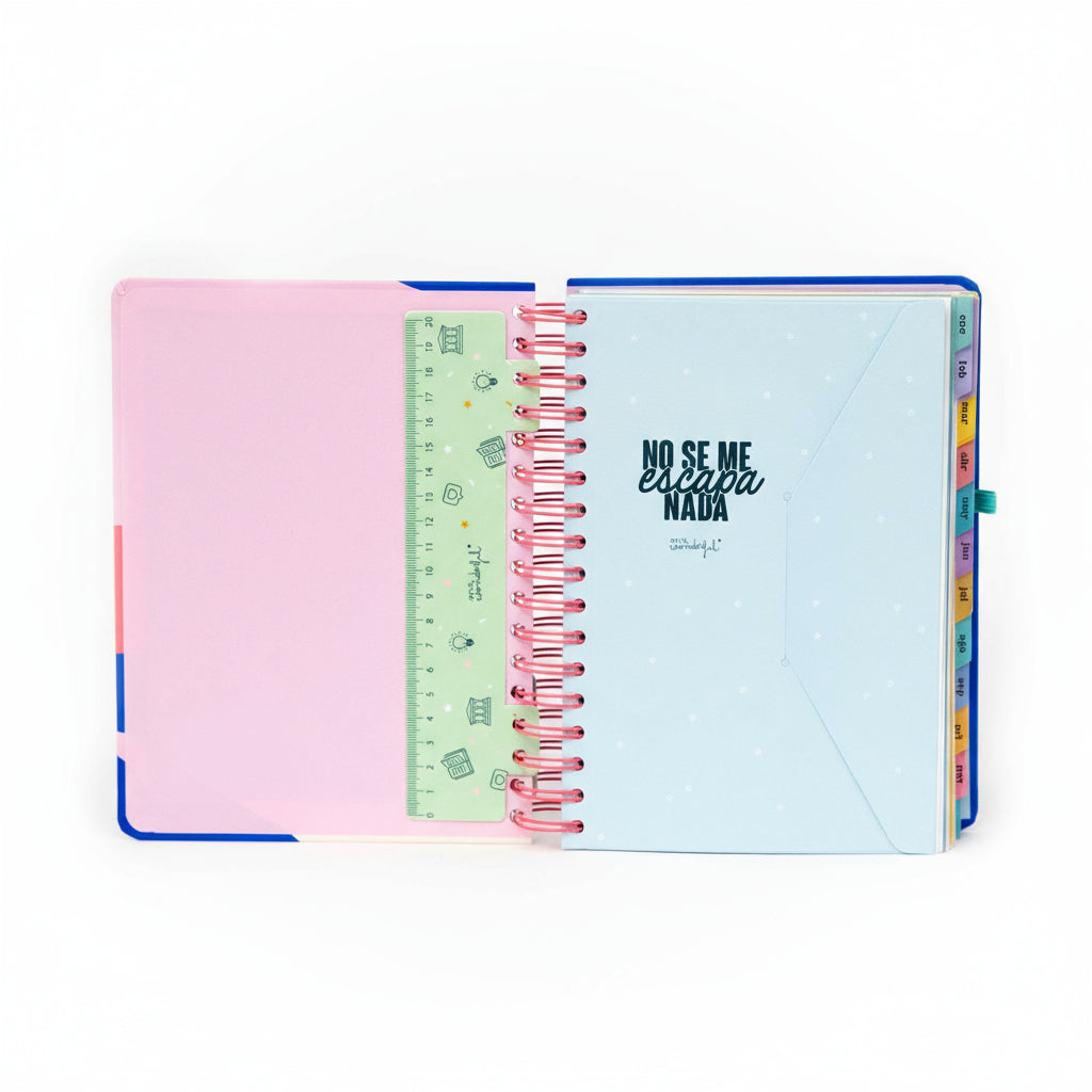 Agenda 2026 Mr. Wonderful con regla marcapáginas y sobre para papeles sueltos