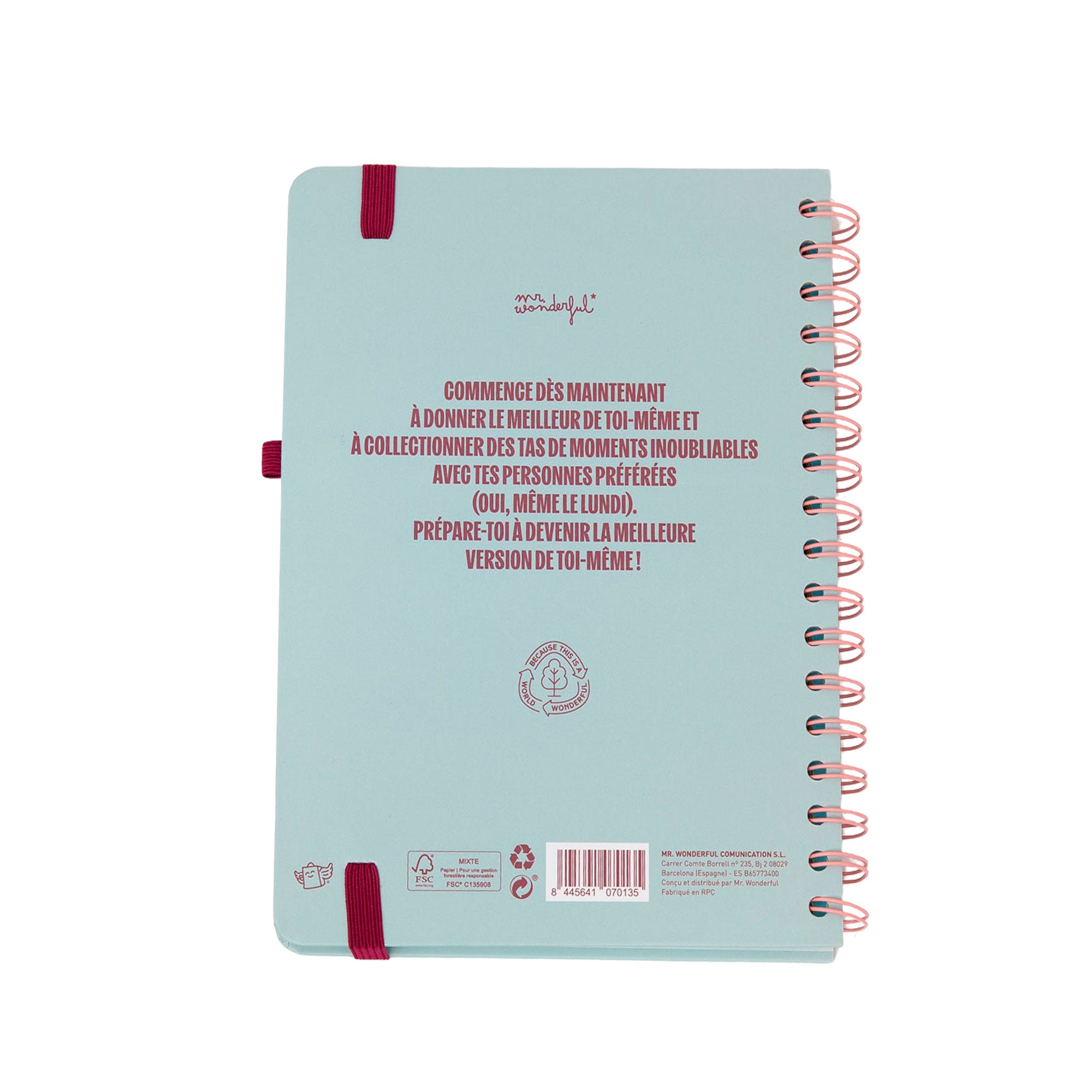Agenda Wonder 2026 Semainier - Objectif de la semaine : qu’elle se termine !