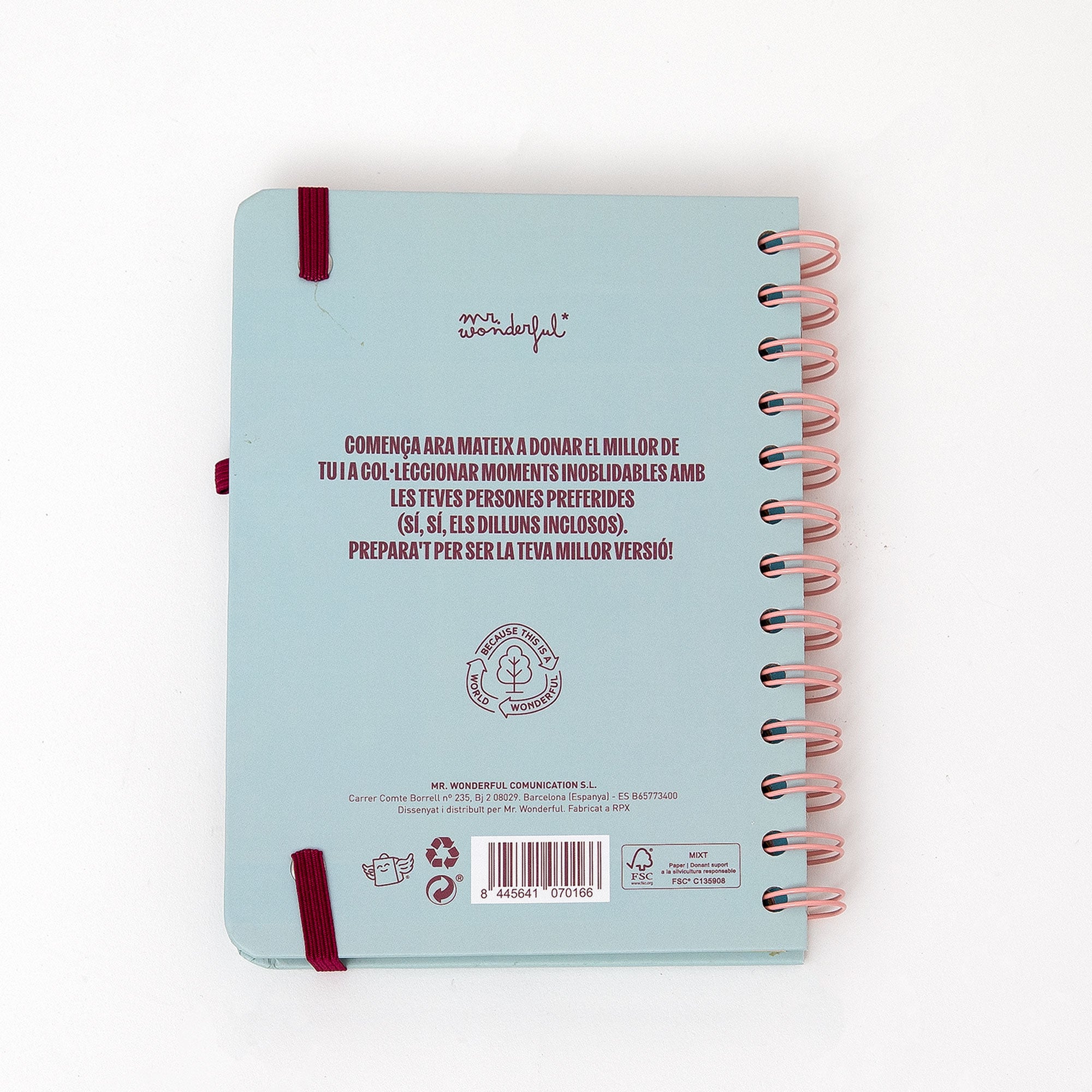 Set d'Agenda Wonder petita 2026 Setmanal + boli - Objectiu de la setmana: que s’acabi!