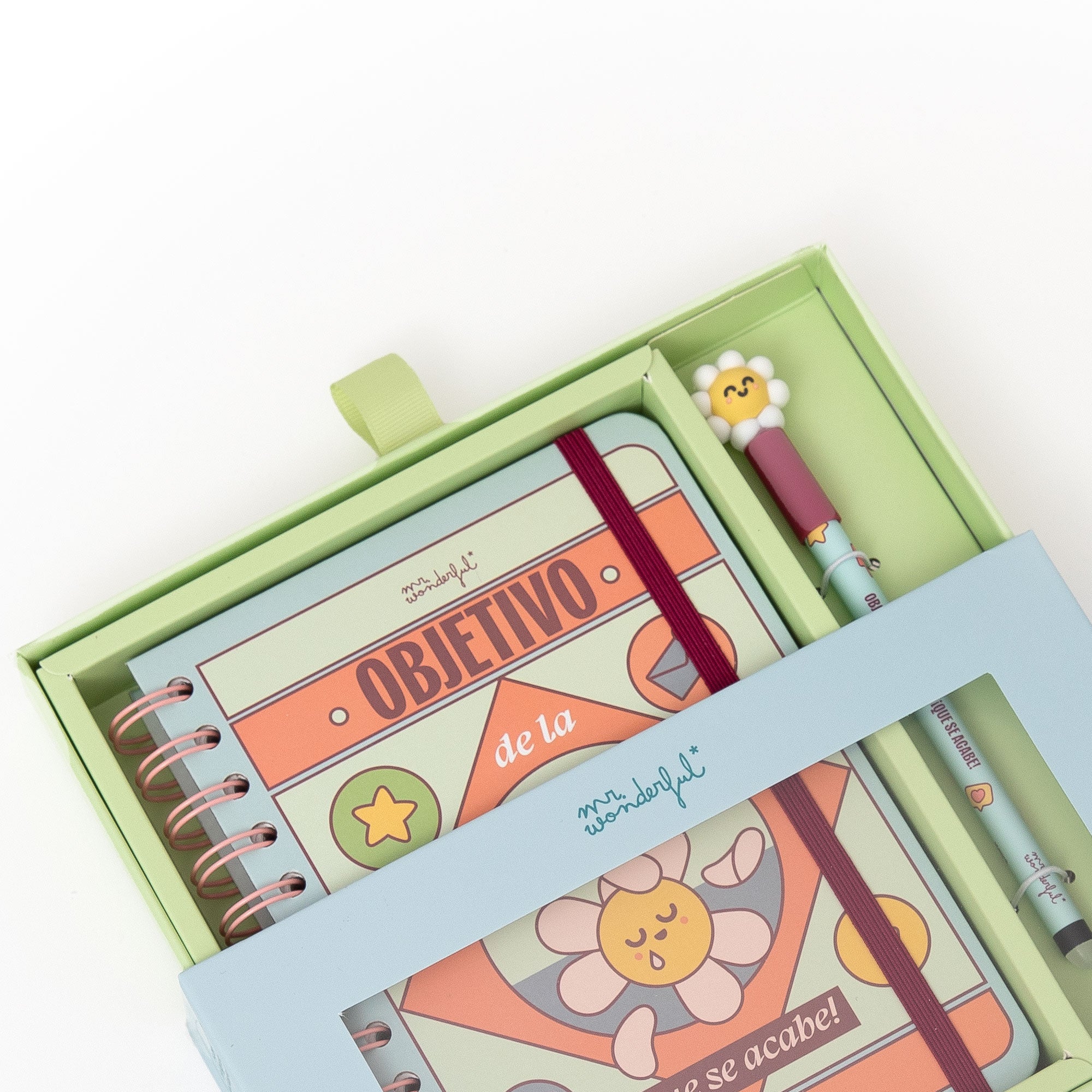 Set de Agenda Wonder pequeña 2026 Semanal + boli - Objetivo de la semana: ¡que se acabe!