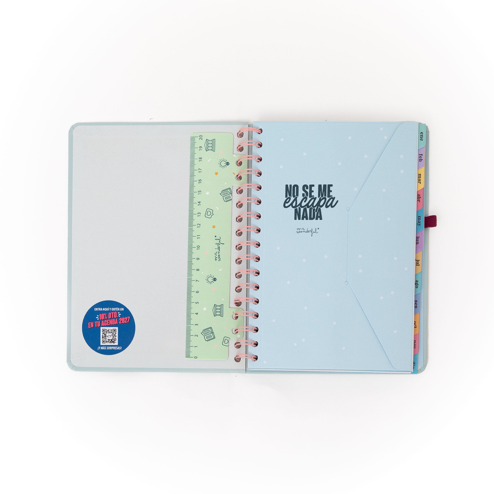 Set de Agenda Wonder pequeña 2026 Semanal + boli - Objetivo de la semana: ¡que se acabe!